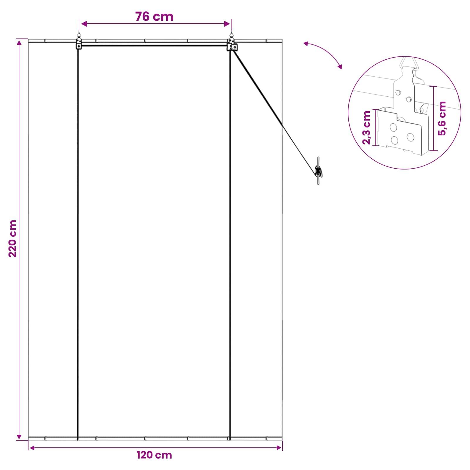 vidaXL Rollo Grau 120 x 220 cm Bambus