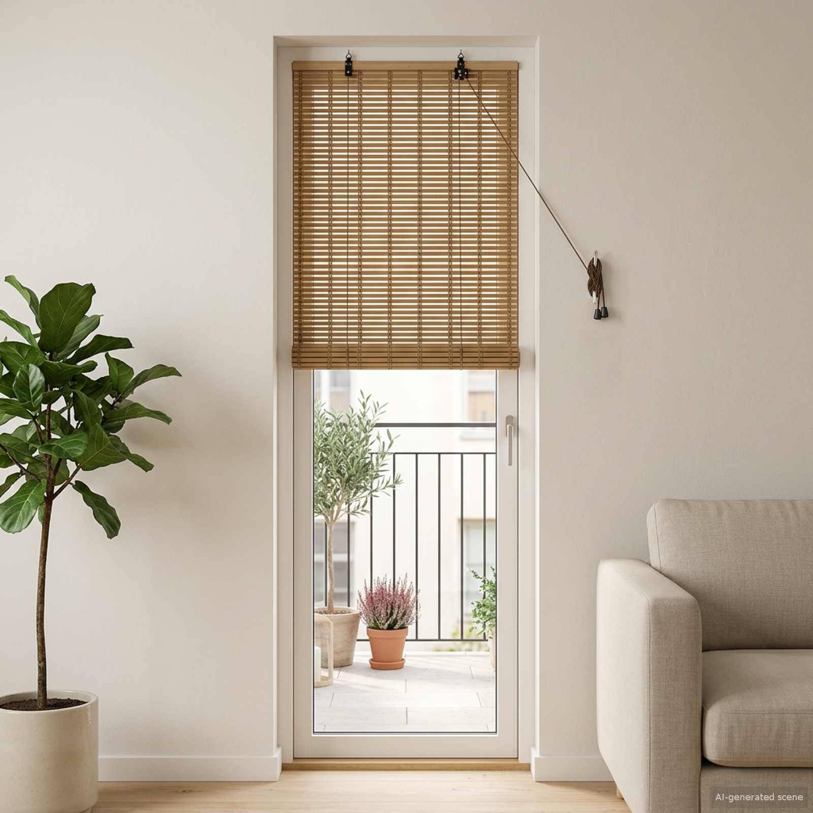 vidaXL Rollo Natur 40 x 220 cm Bambus