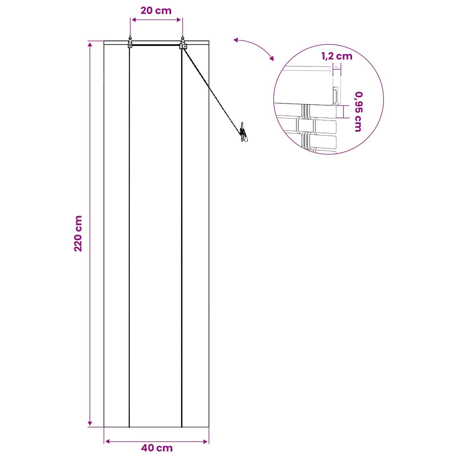 vidaXL Rollo Braun 40 x 220 cm Bambus