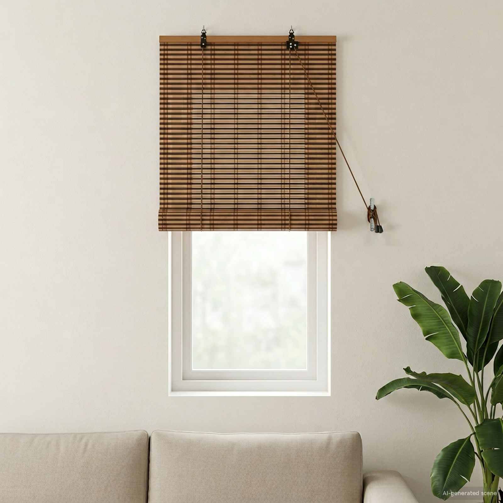 vidaXL Rollo Braun 50 x 160 cm Bambus