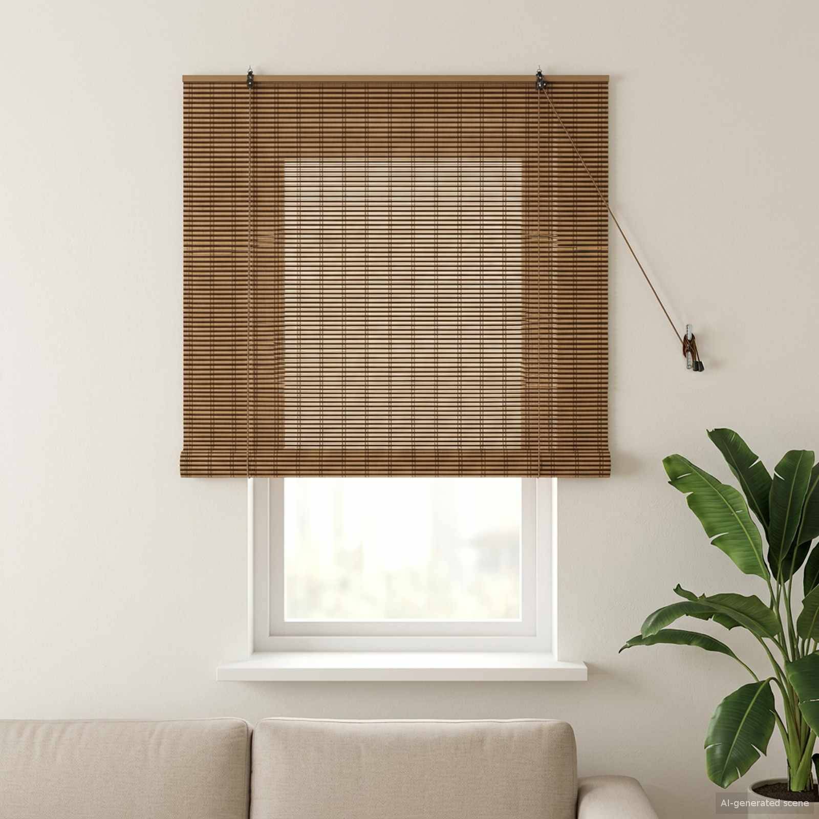 vidaXL Rollo Braun 130 x 160 cm Bambus