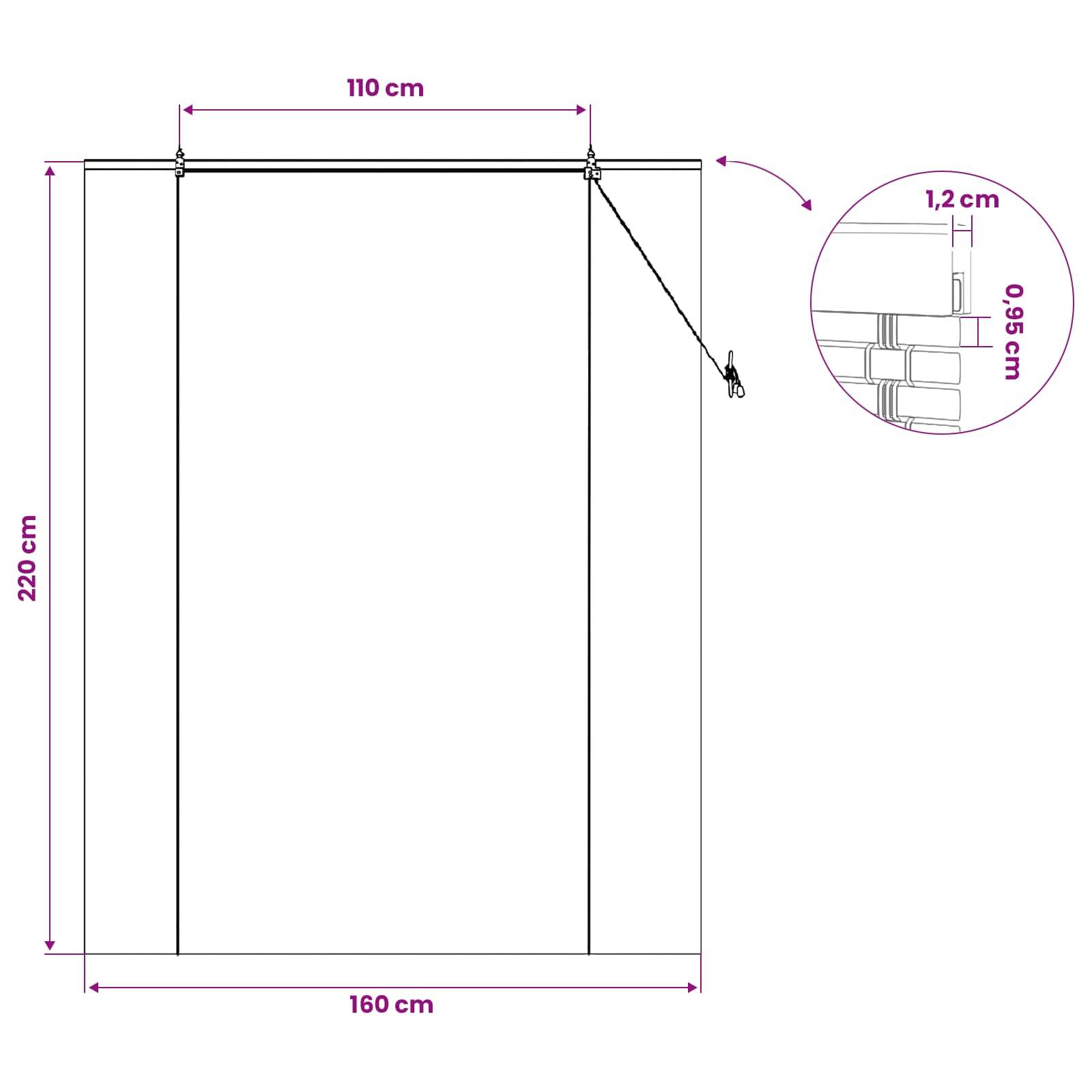 vidaXL Rollo Braun 160 x 220 cm Bambus