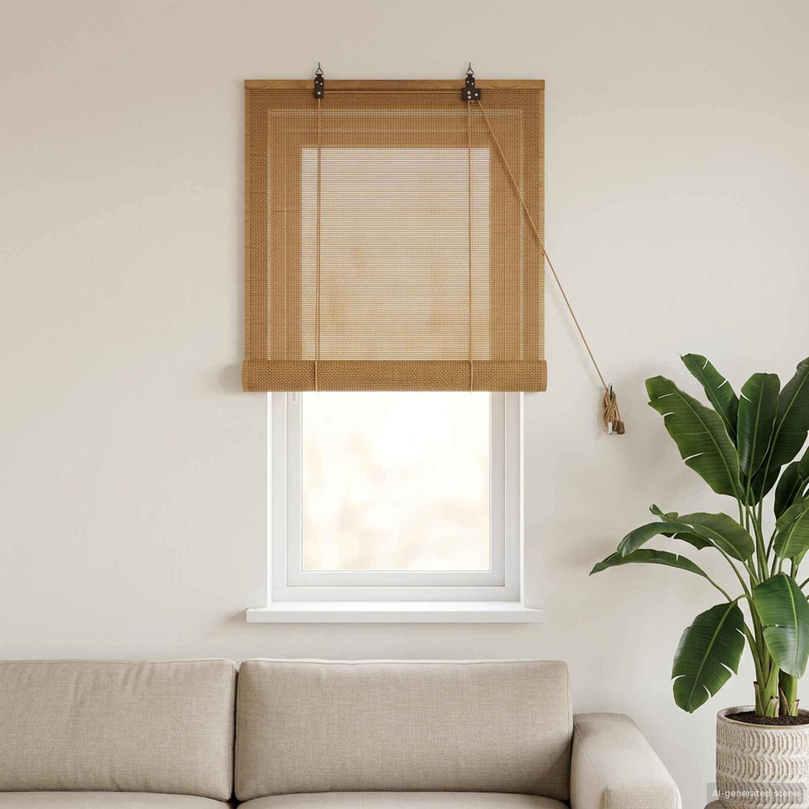 vidaXL Rollo Braun 40 x 160 cm Bambus