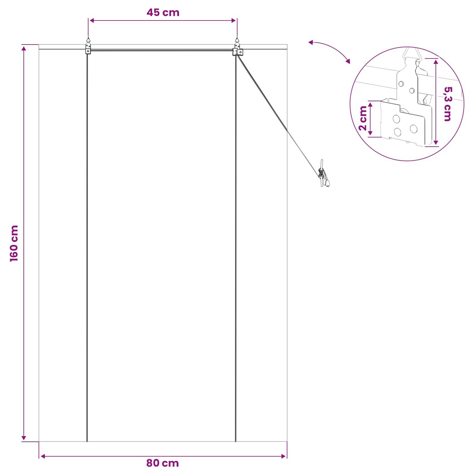 vidaXL Rollo Braun 80 x 160 cm Bambus
