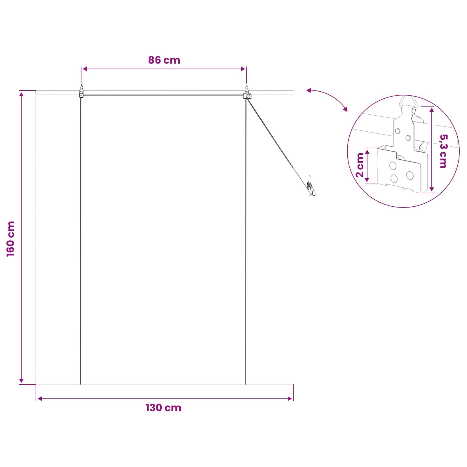 vidaXL Rollo Braun 130 x 160 cm Bambus