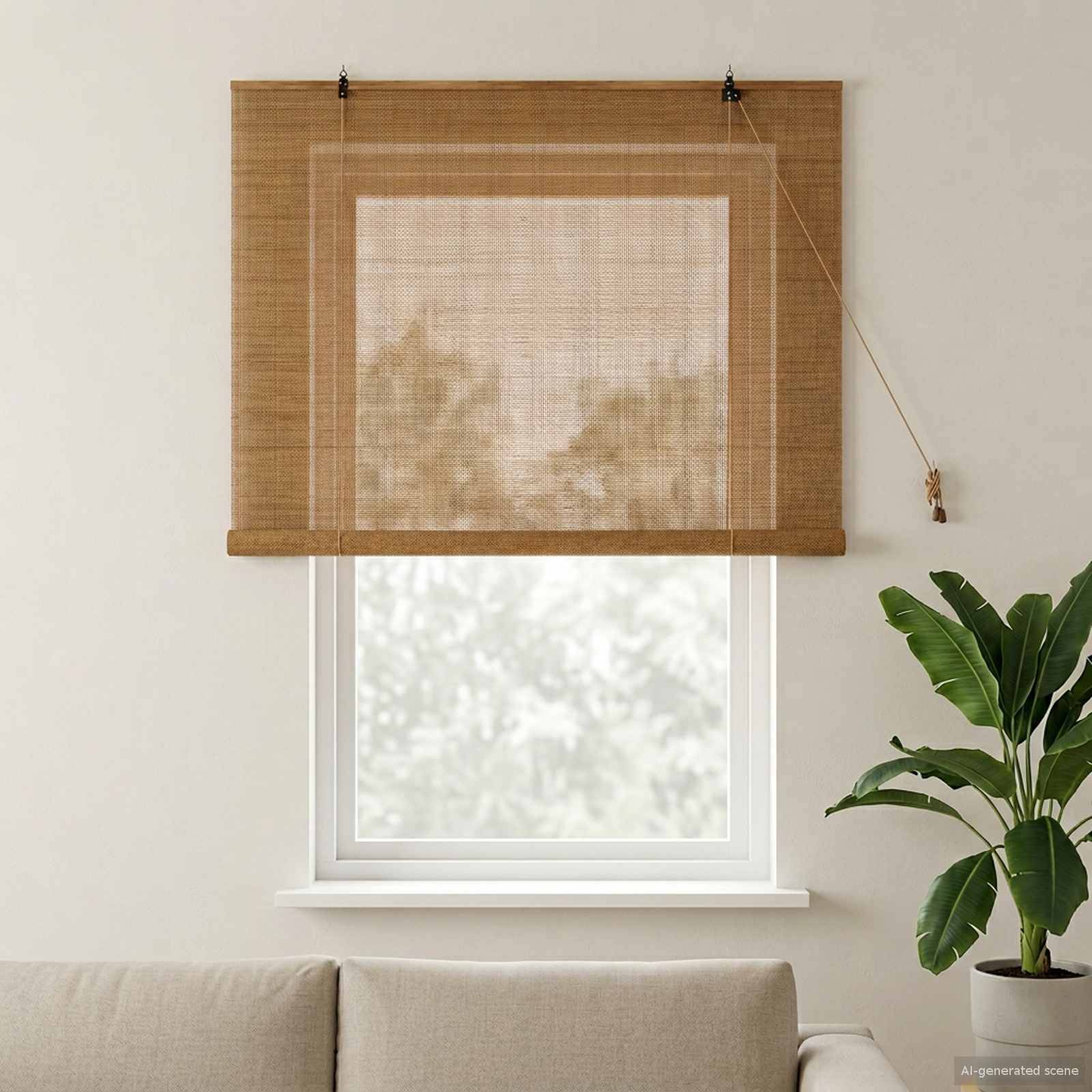 vidaXL Rollo Braun 130 x 160 cm Bambus