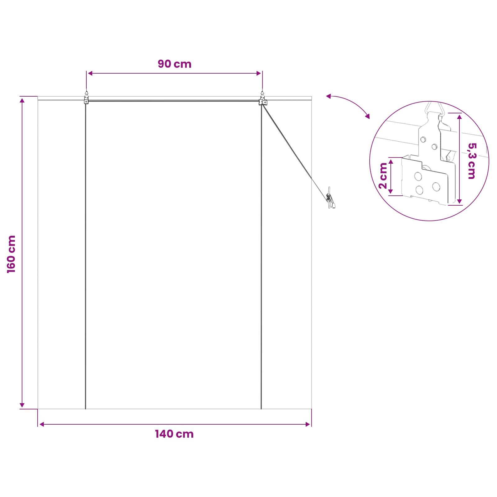 vidaXL Rollo Braun 140 x 160 cm Bambus