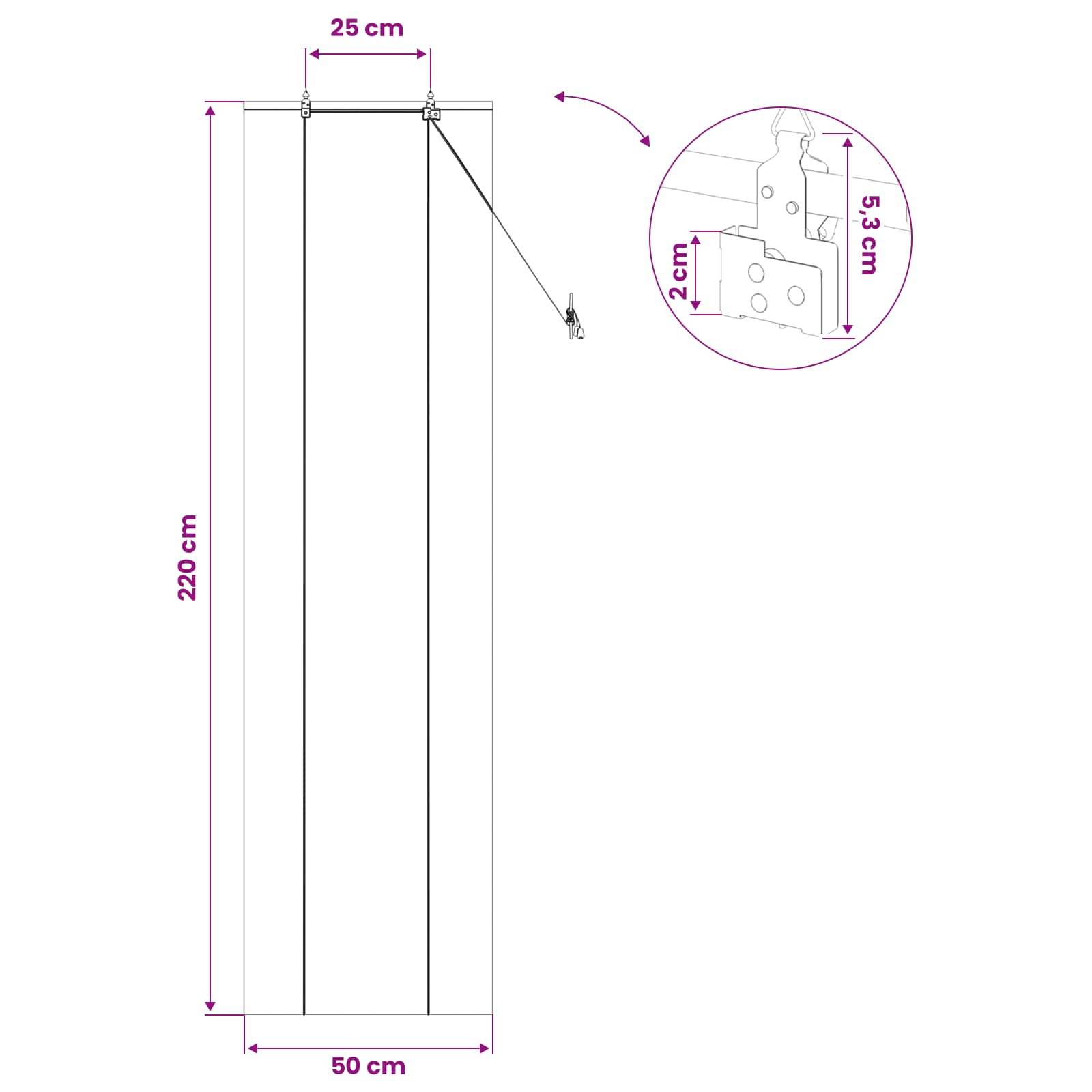 vidaXL Rollo Braun 50 x 220 cm Bambus