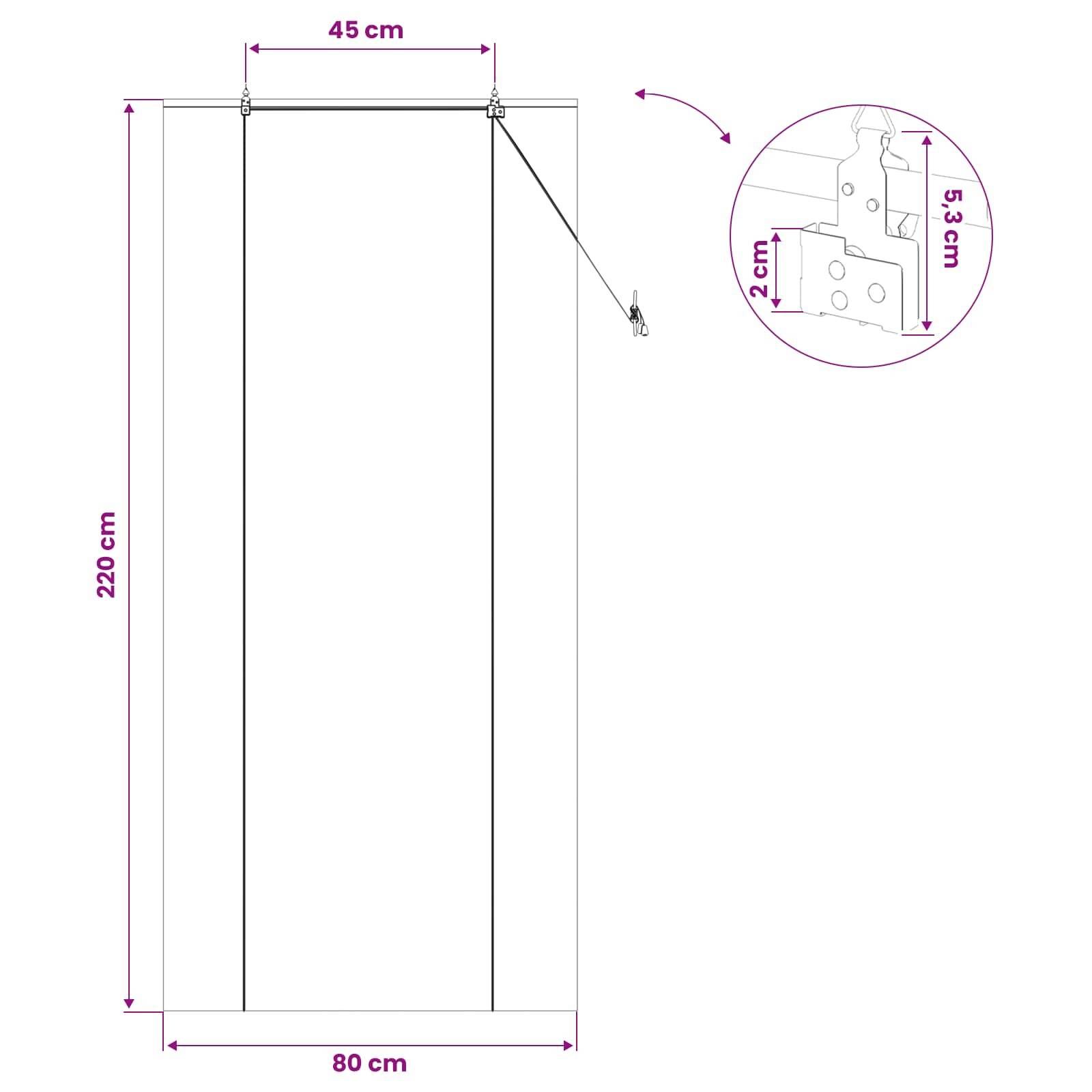 vidaXL Rollo Braun 80 x 220 cm Bambus
