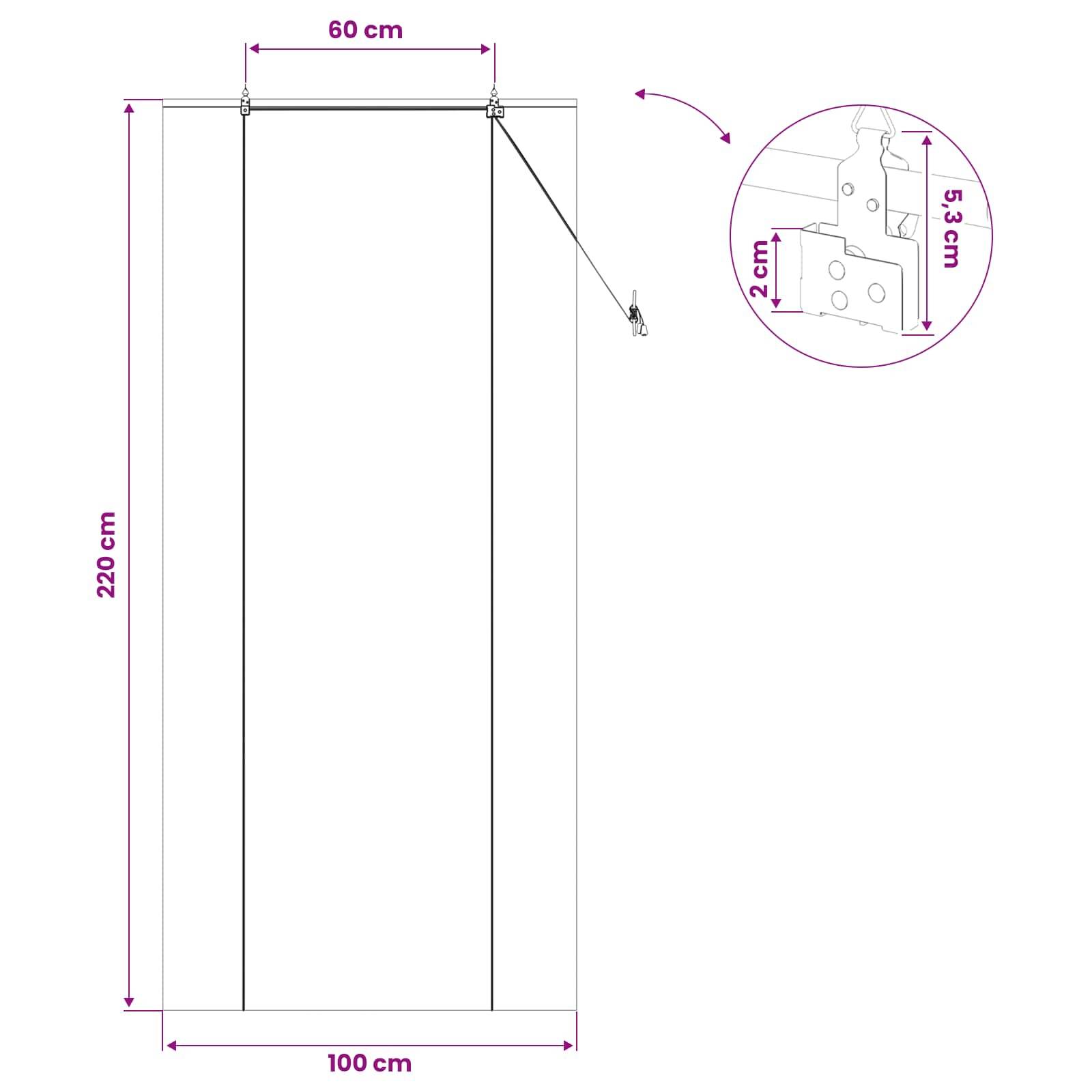 vidaXL Rollo Braun 100 x 220 cm Bambus