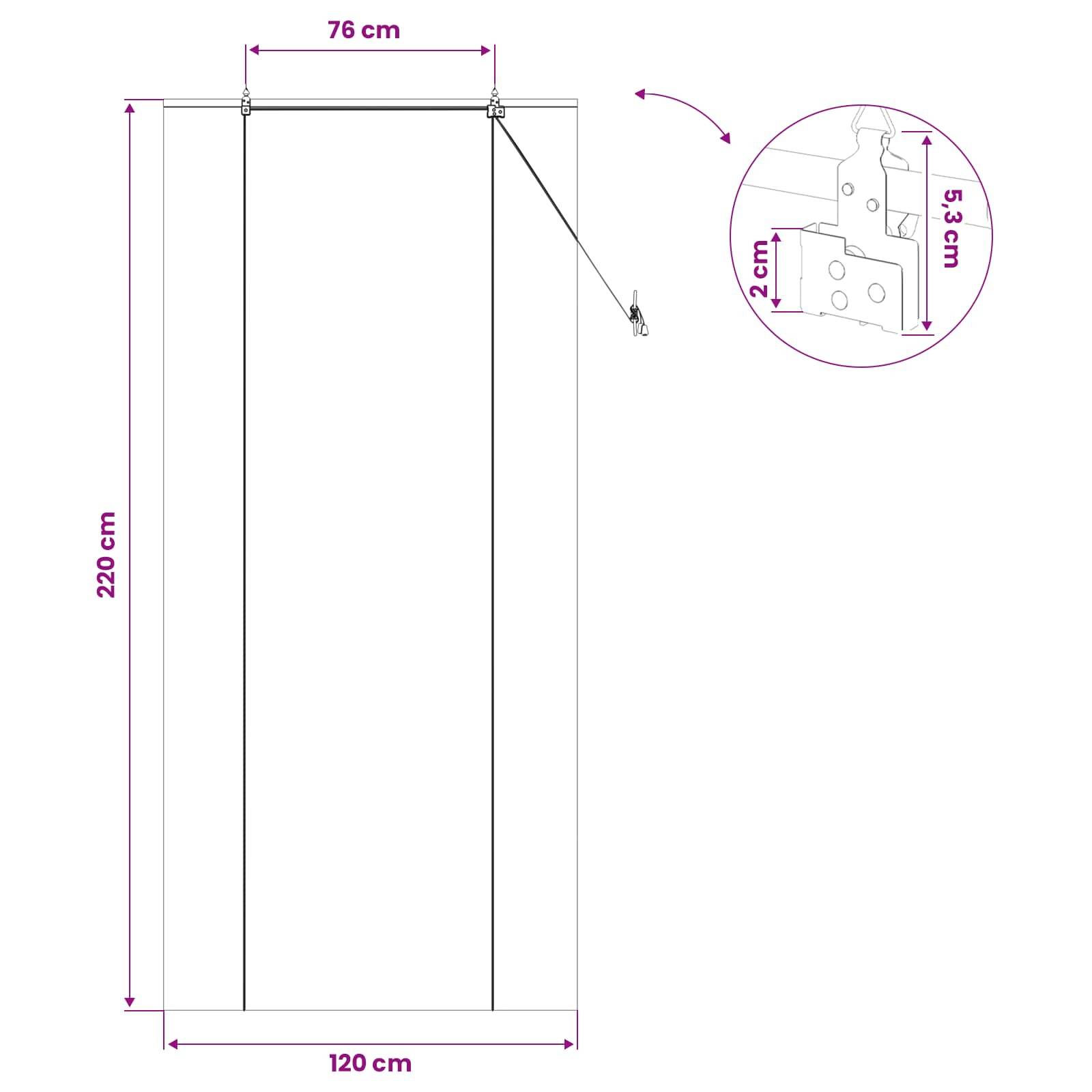 vidaXL Rollo Braun 120 x 220 cm Bambus