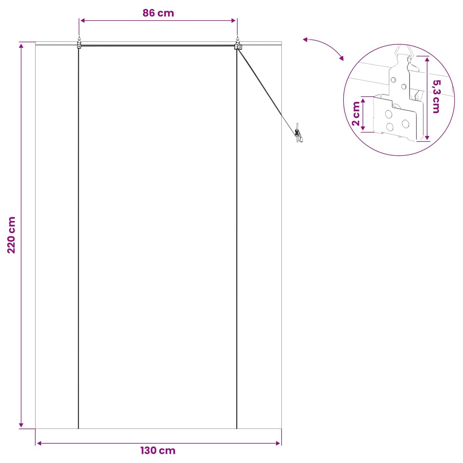 vidaXL Rollo Braun 130 x 220 cm Bambus