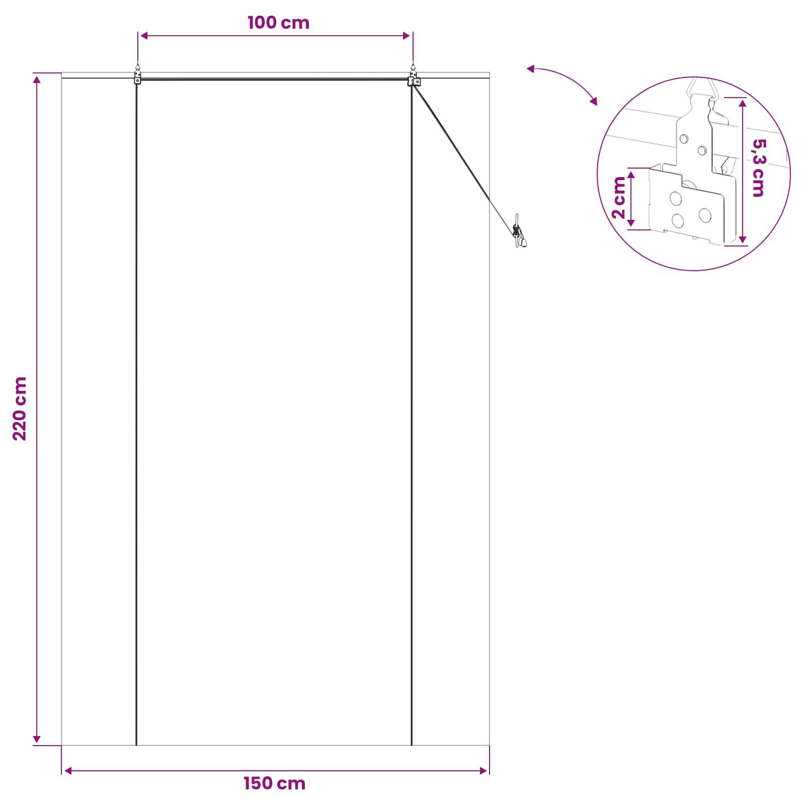 vidaXL Rollo Braun 150 x 220 cm Bambus