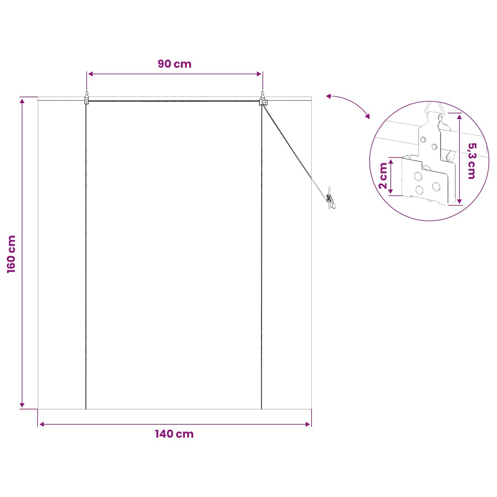 vidaXL Rollo Natur 140 x 160 cm Bambus