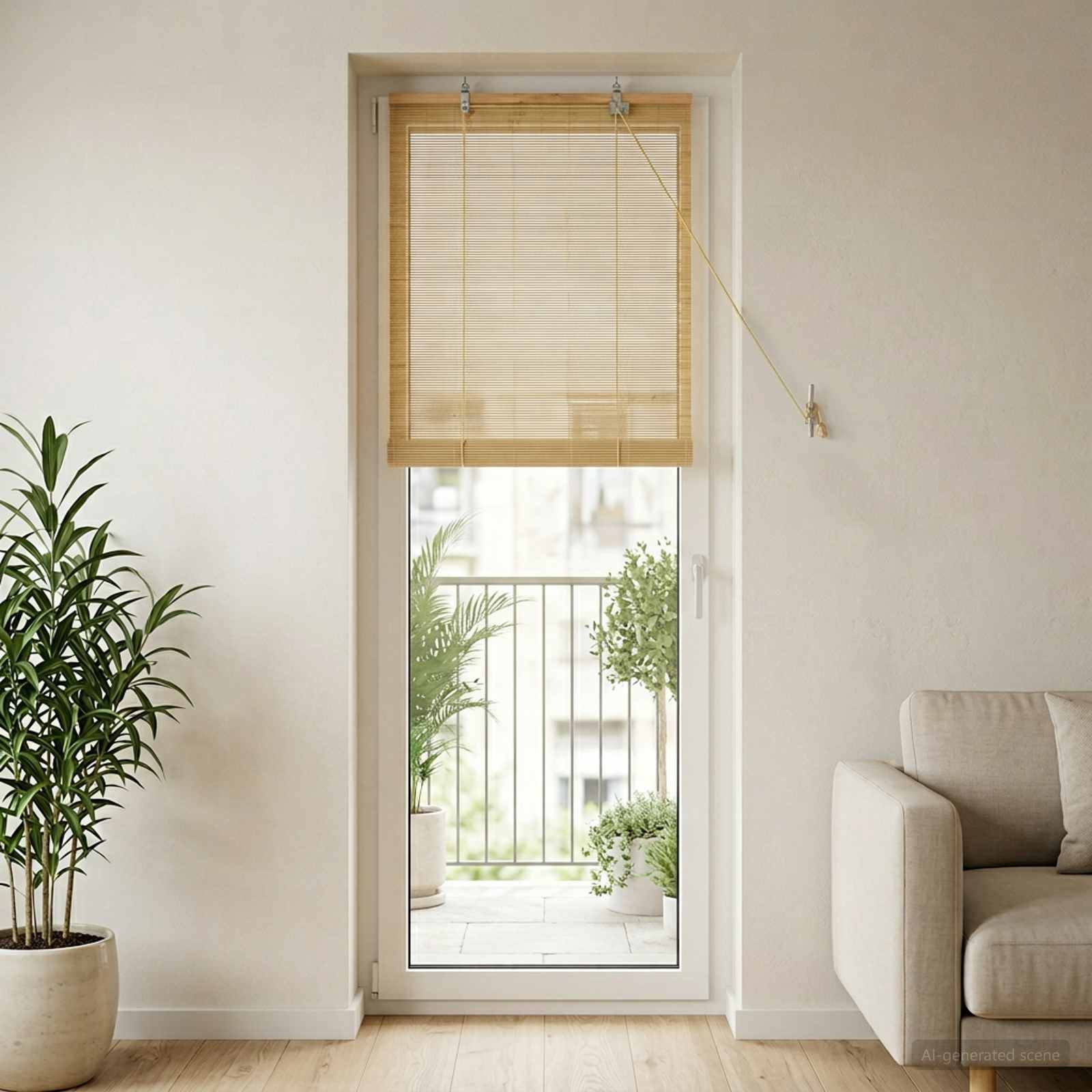 vidaXL Rollo Natur 40 x 220 cm Bambus