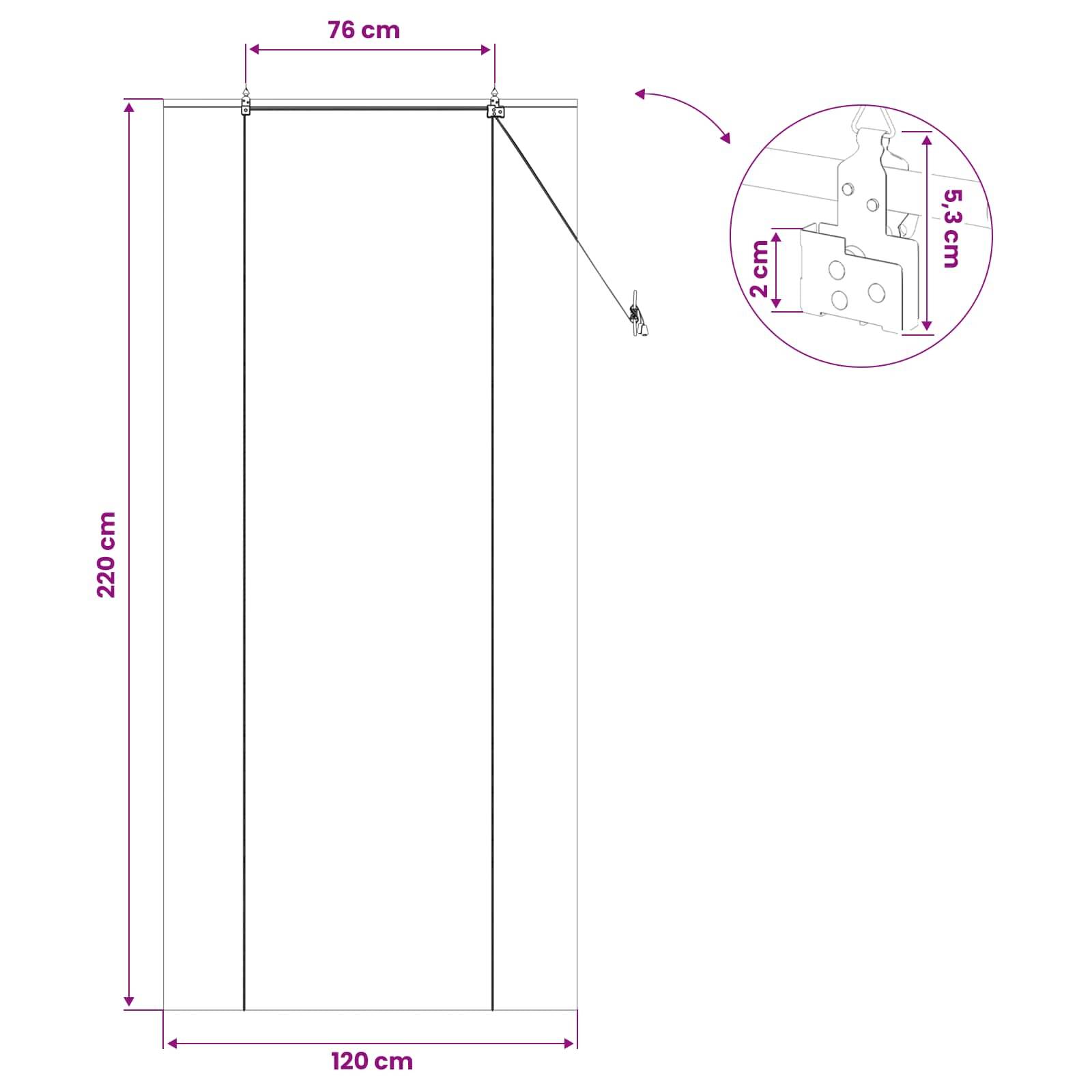 vidaXL Rollo Natur 120 x 220 cm Bambus