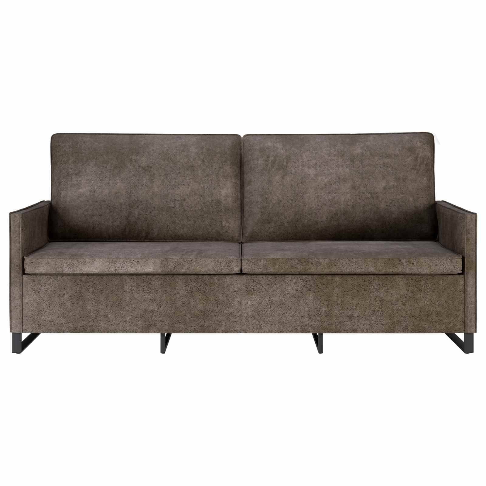 vidaXL 3-Sitzer Sofa Dunkelgrau 190 x 81 x 82 cm Kunstwildleder