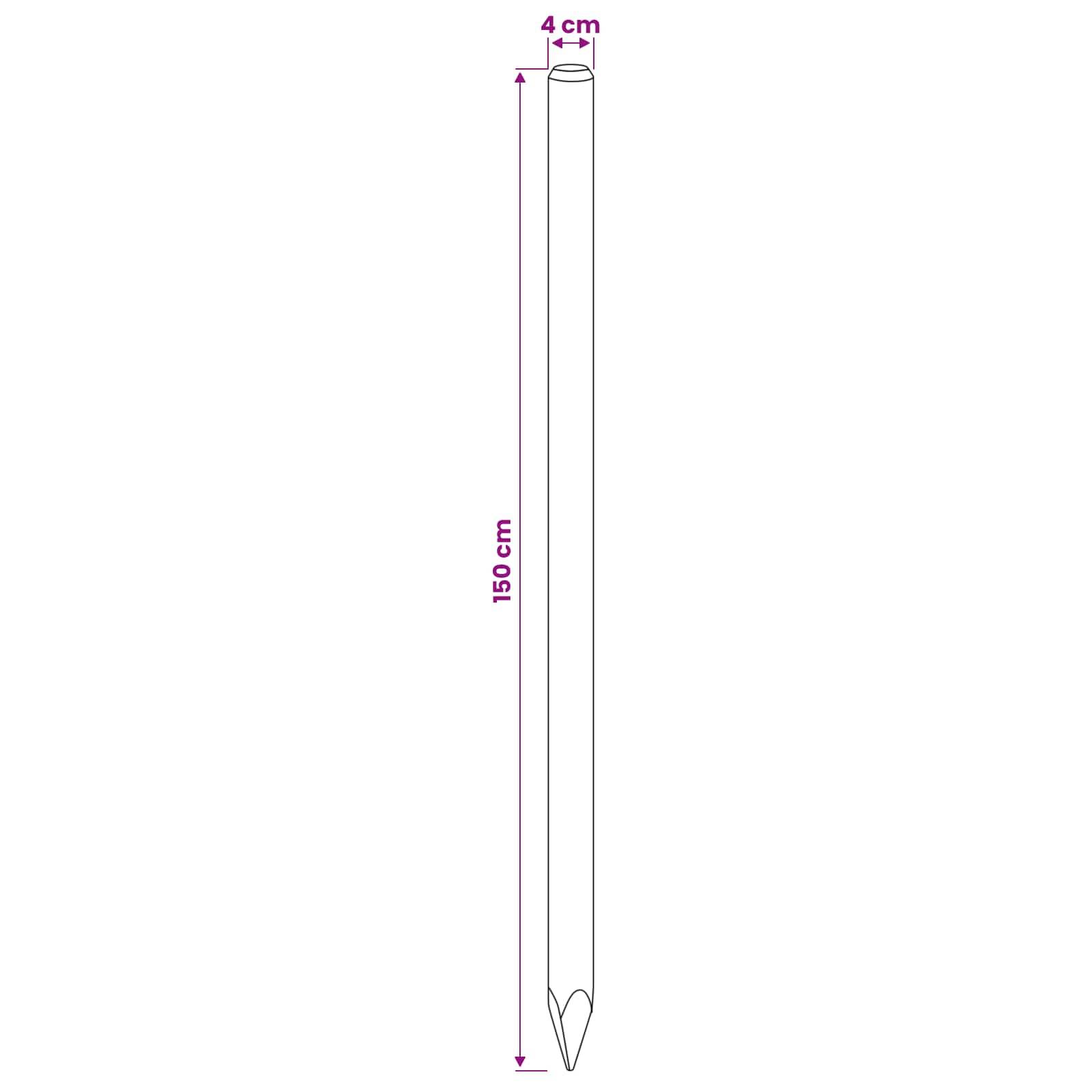 vidaXL Zaunpfosten 15 Stk. Grün 150 cm Massives Kiefernholz
