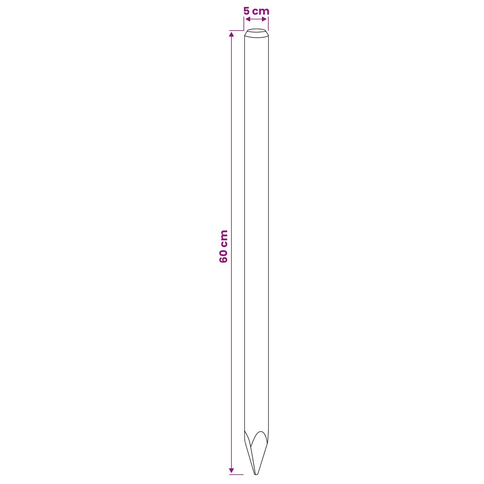 vidaXL Zaunpfosten 15 Stk. Grün 60 cm Massives Kiefernholz