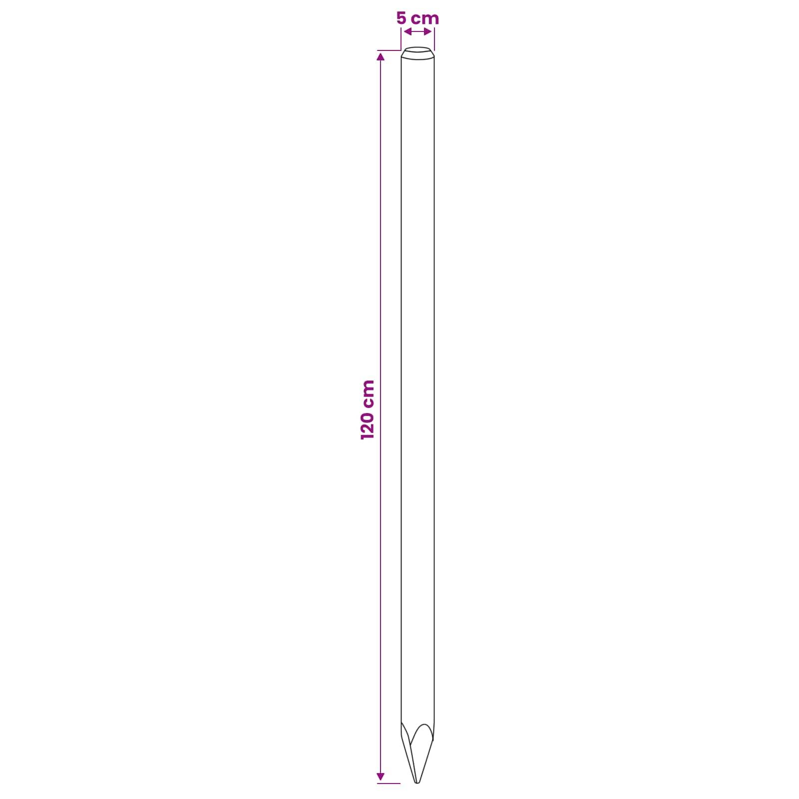 vidaXL Zaunpfosten 15 Stk. Grün 120 cm Massives Kiefernholz