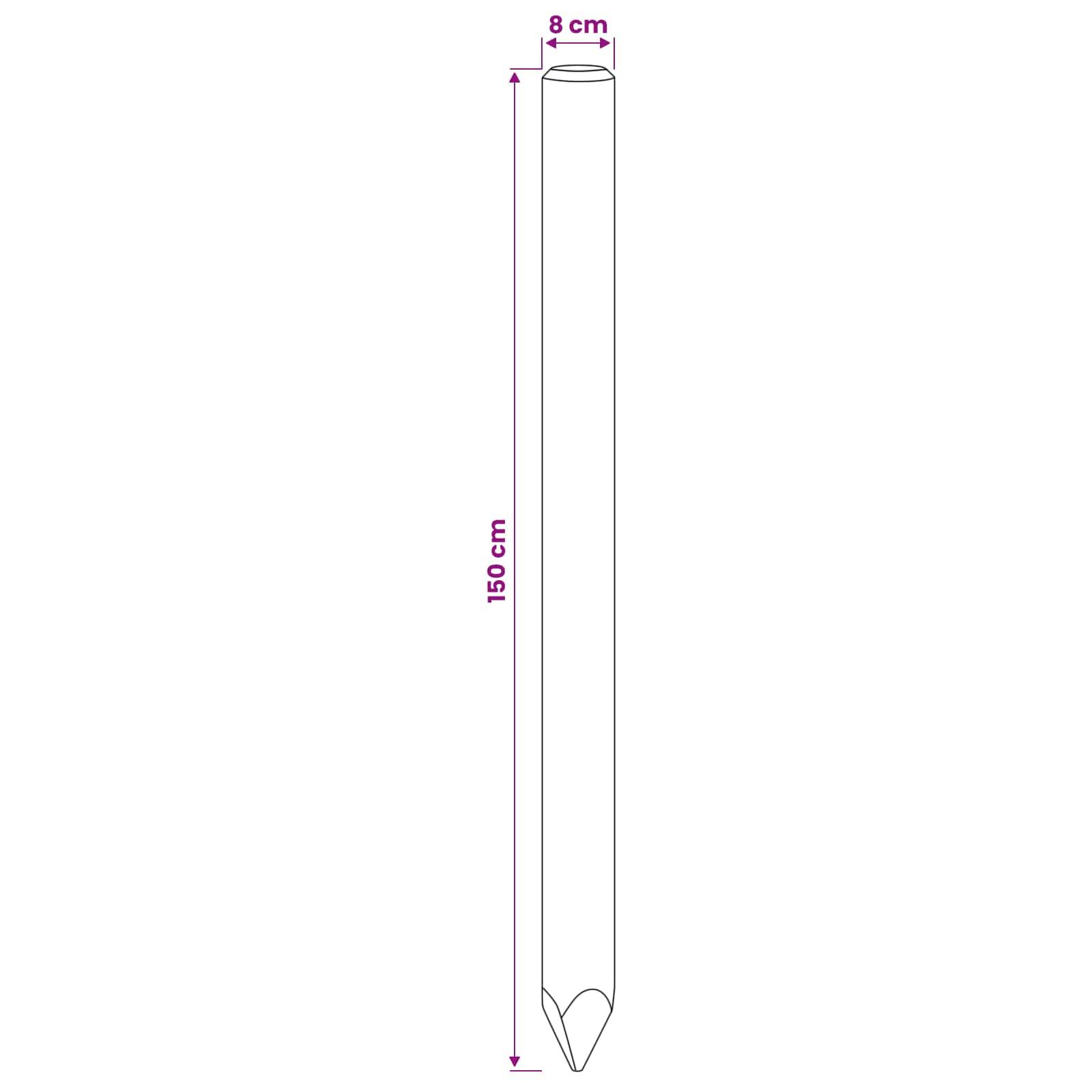vidaXL Zaunpfosten 5 Stk. Grün 150 cm Massives Kiefernholz