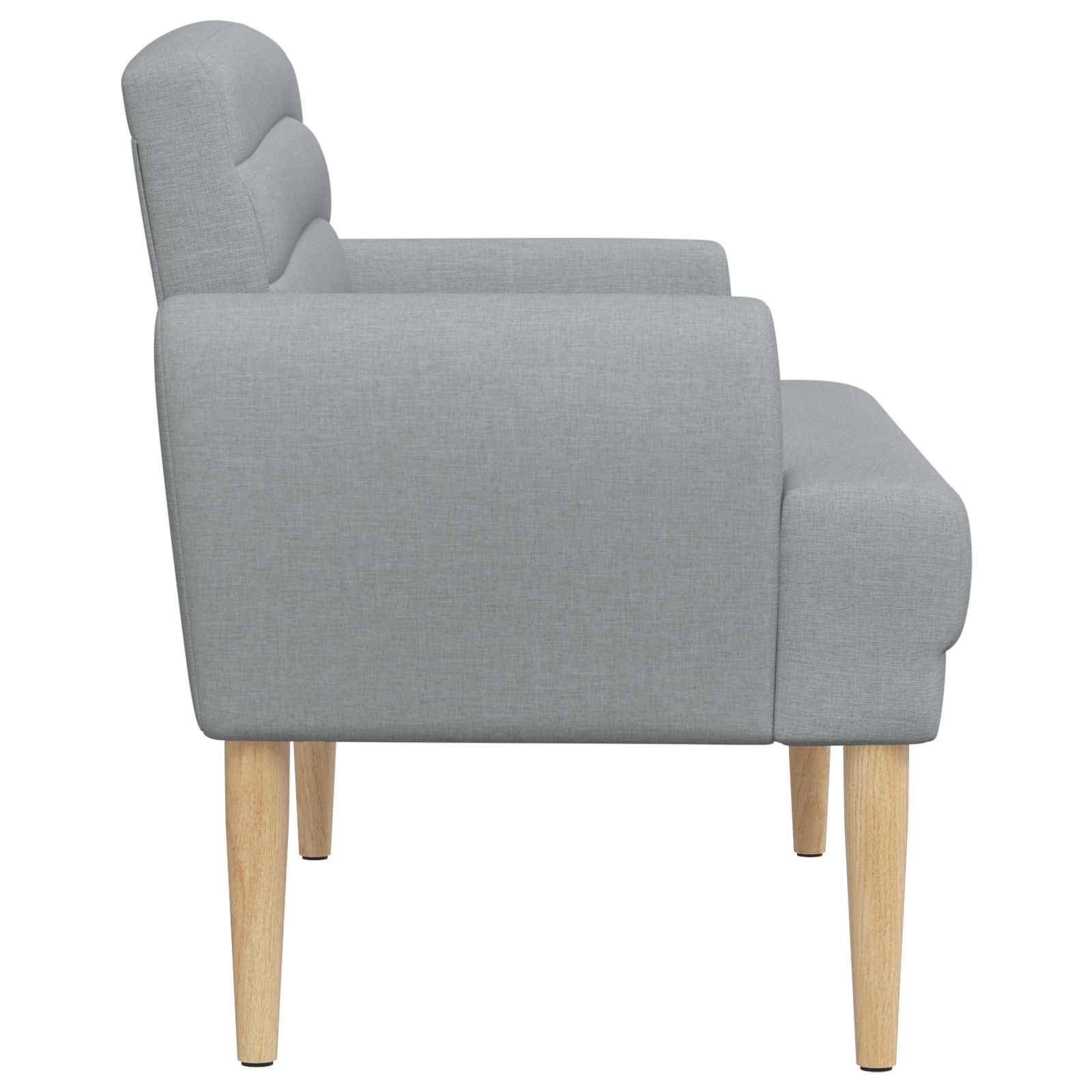 vidaXL Zweisitzer mit Knopfheftung Hellgrau 116 x 67 x 80 cm Stoff