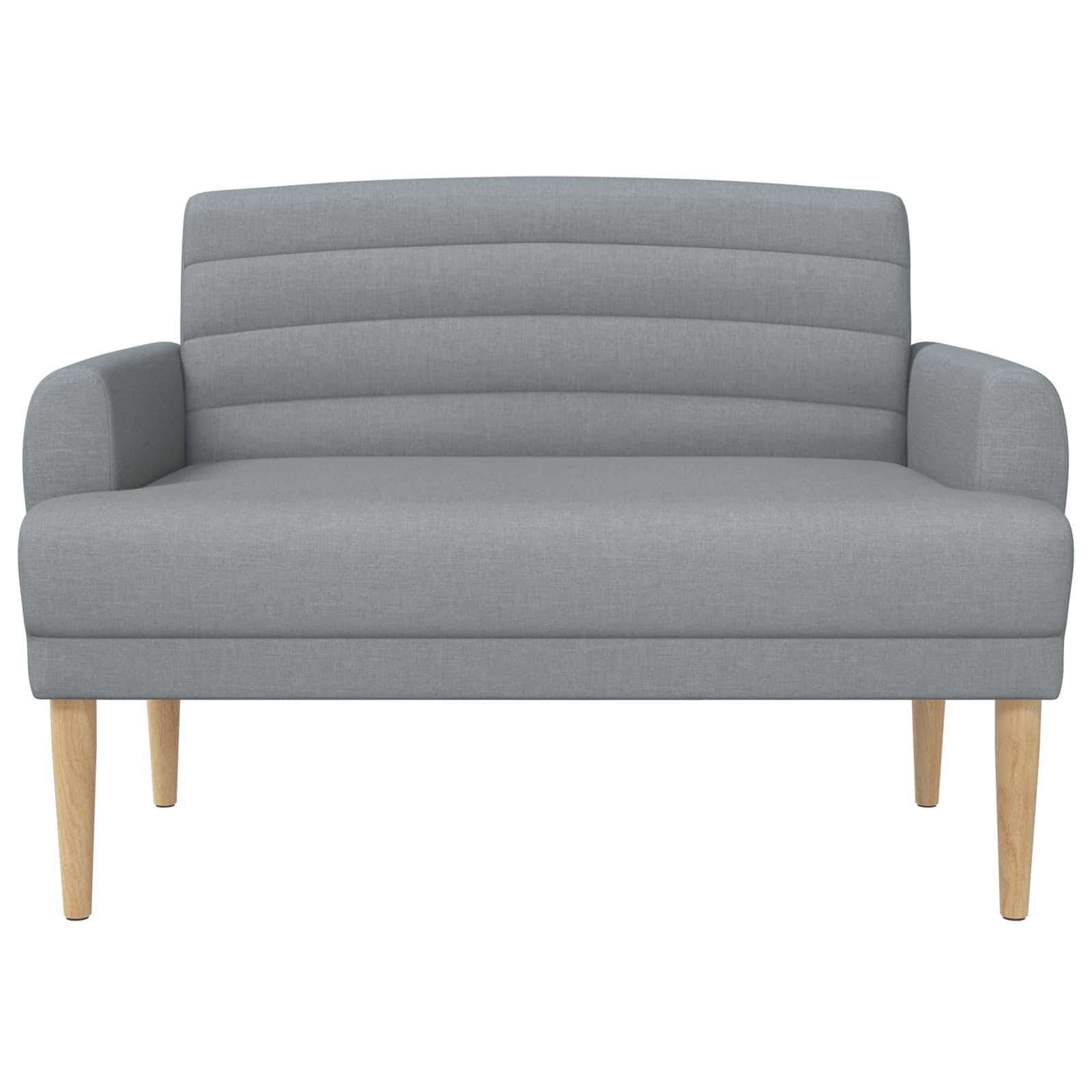vidaXL Zweisitzer mit Knopfheftung Hellgrau 116 x 67 x 80 cm Stoff