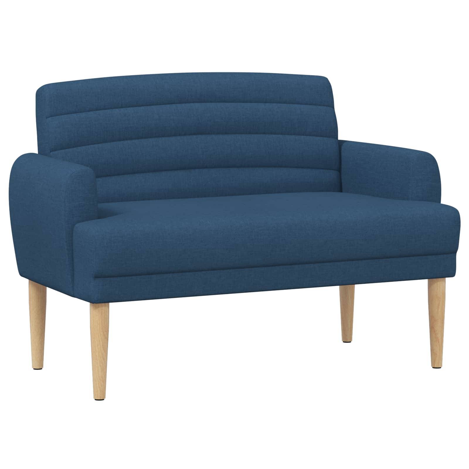 vidaXL Zweisitzer mit Knopfheftung Blau 116 x 67 x 80 cm Stoff