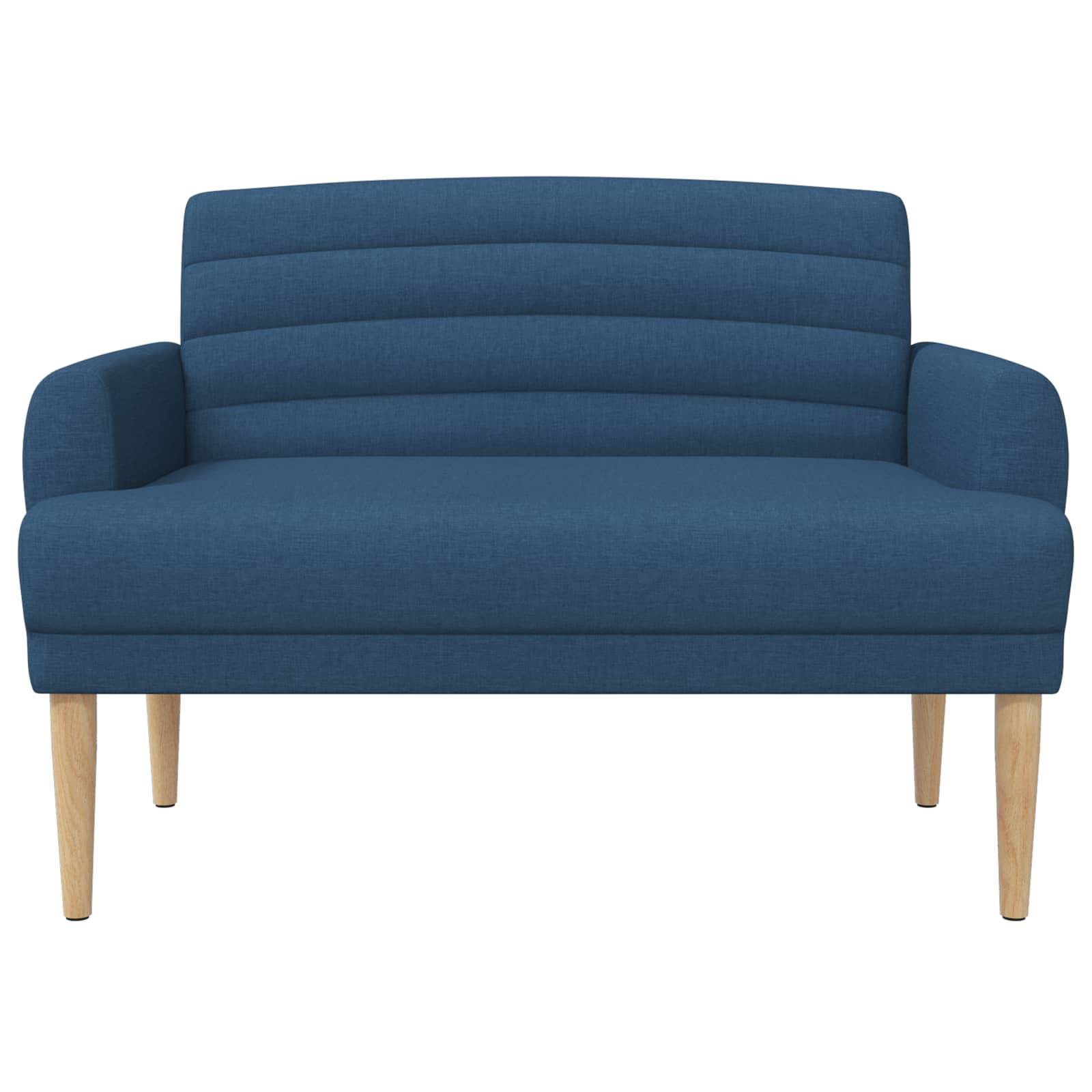 vidaXL Zweisitzer mit Knopfheftung Blau 116 x 67 x 80 cm Stoff