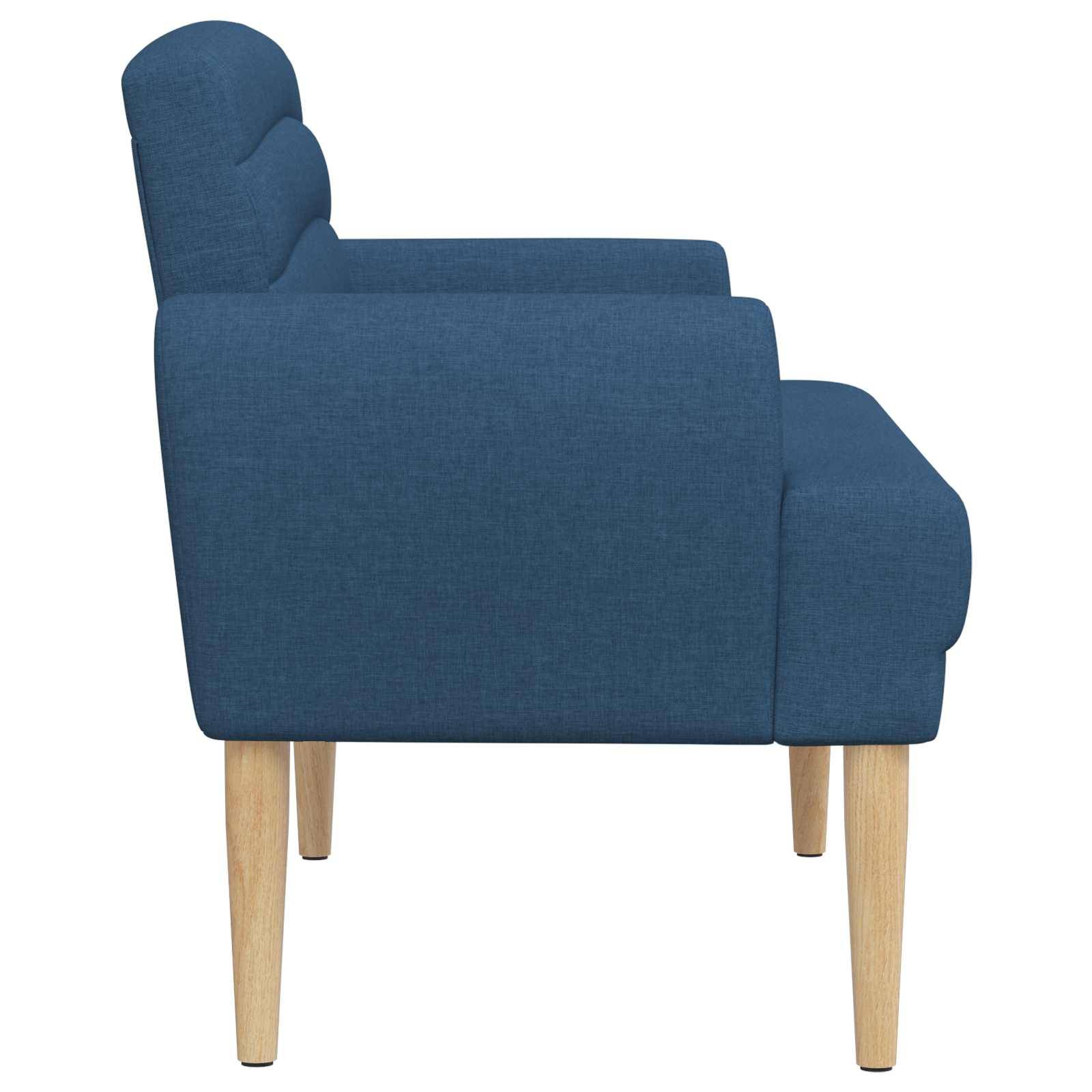 vidaXL Zweisitzer mit Knopfheftung Blau 116 x 67 x 80 cm Stoff