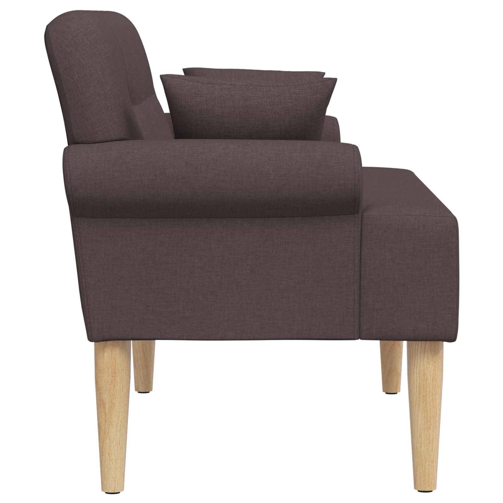 vidaXL Zweisitzer mit Knopfheftung Dunkelbraun 120 x 65 x 79 cm Stoff