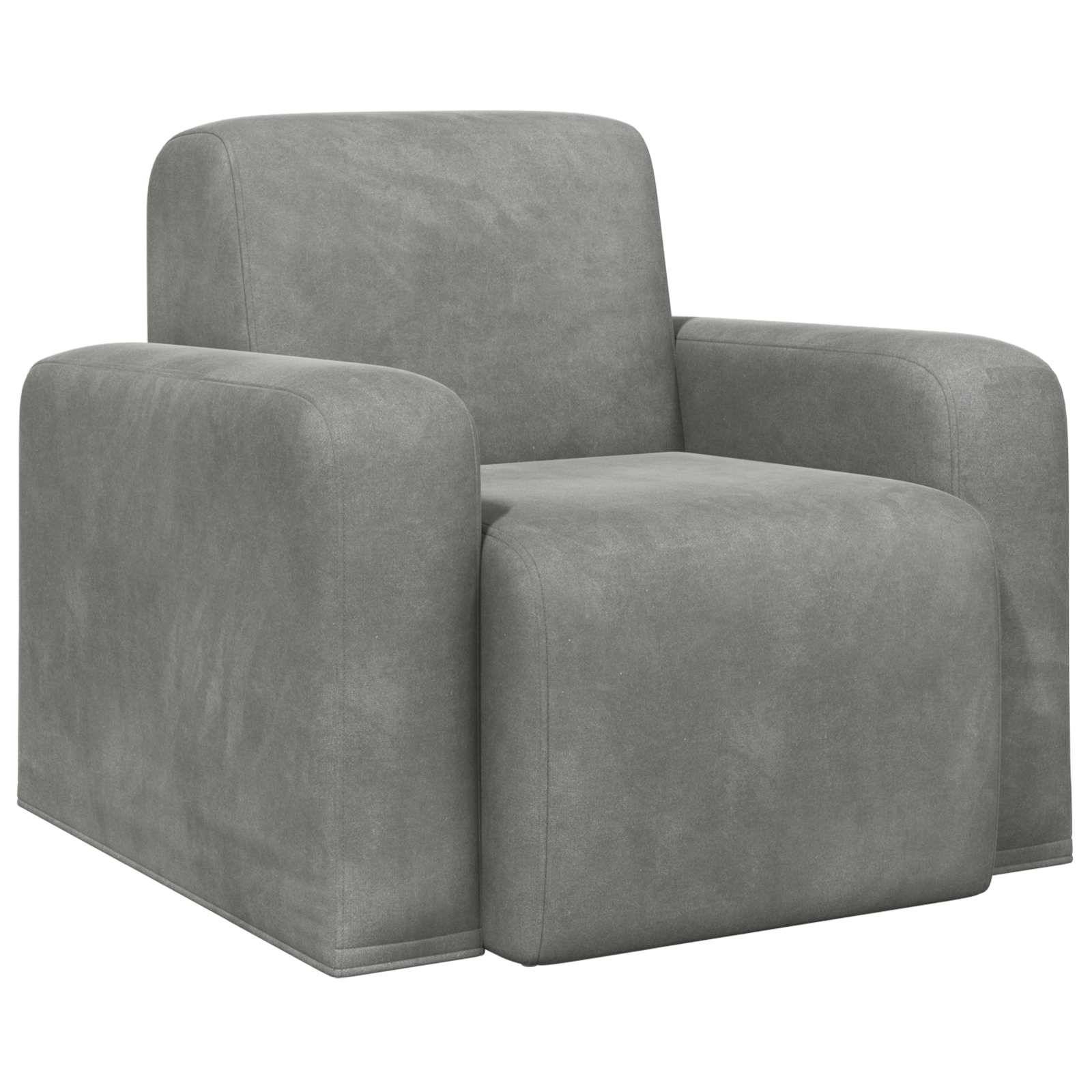 vidaXL Sessel Hellgrau Samt (V)
