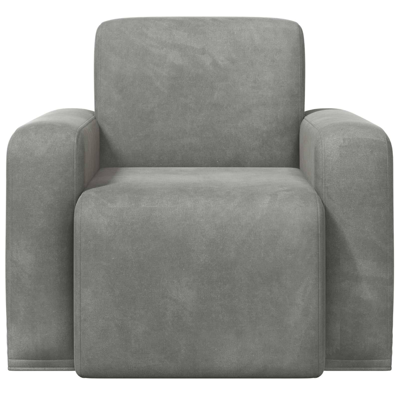 vidaXL Sessel Hellgrau Samt (V)