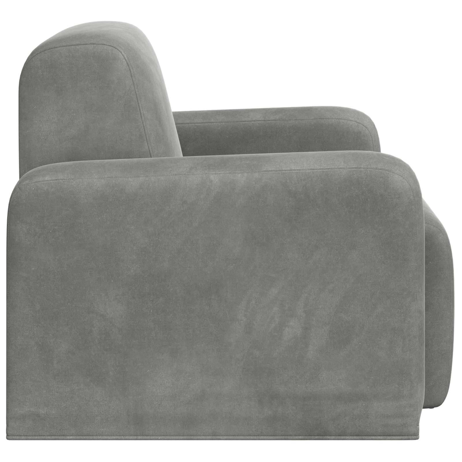 vidaXL Sessel Hellgrau Samt (V)