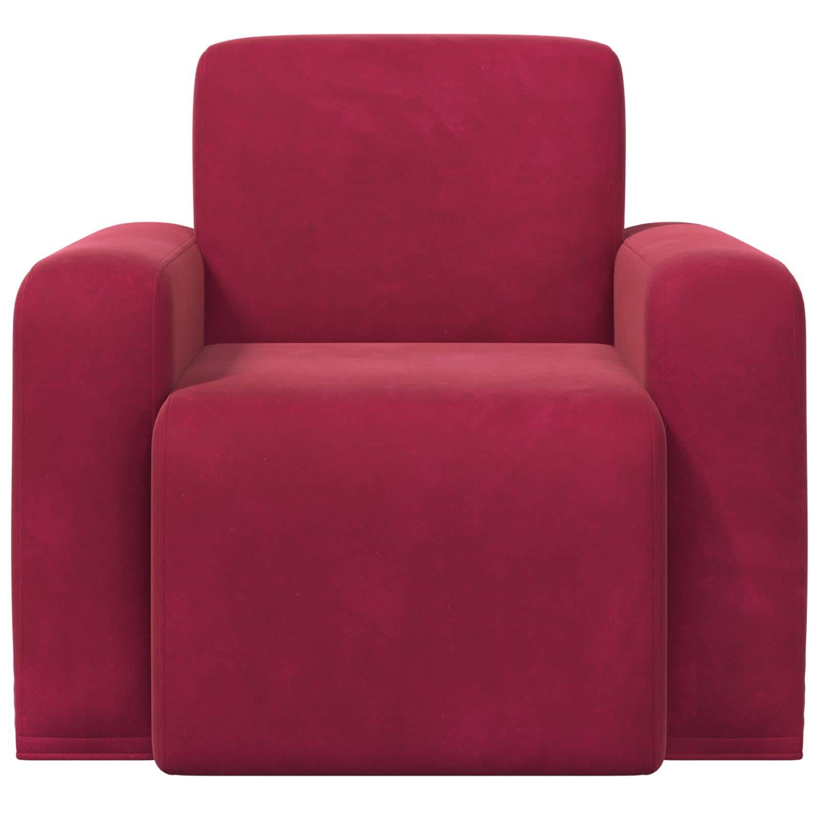 vidaXL Sessel Weinrot Samt (V)