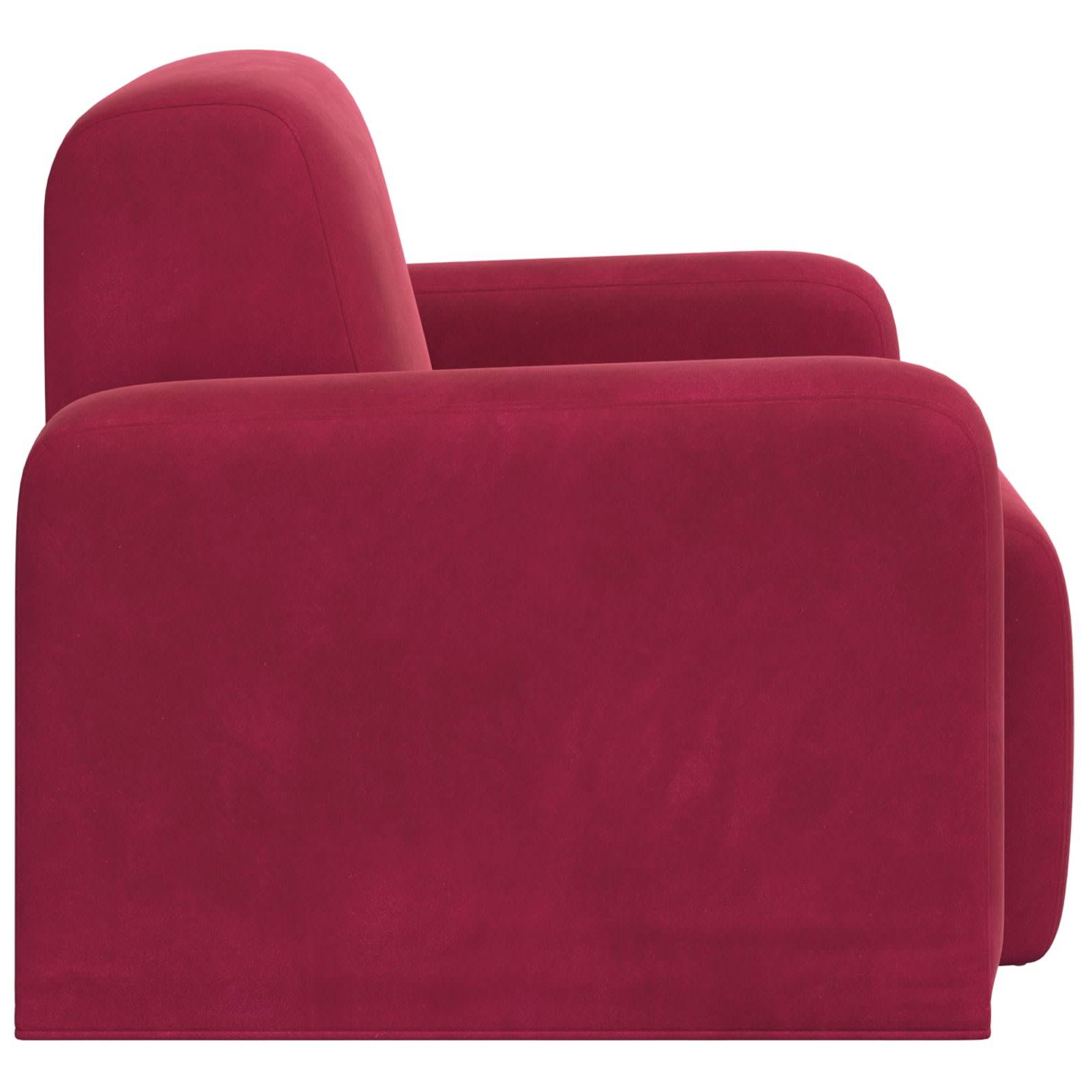 vidaXL Sessel Weinrot Samt (V)