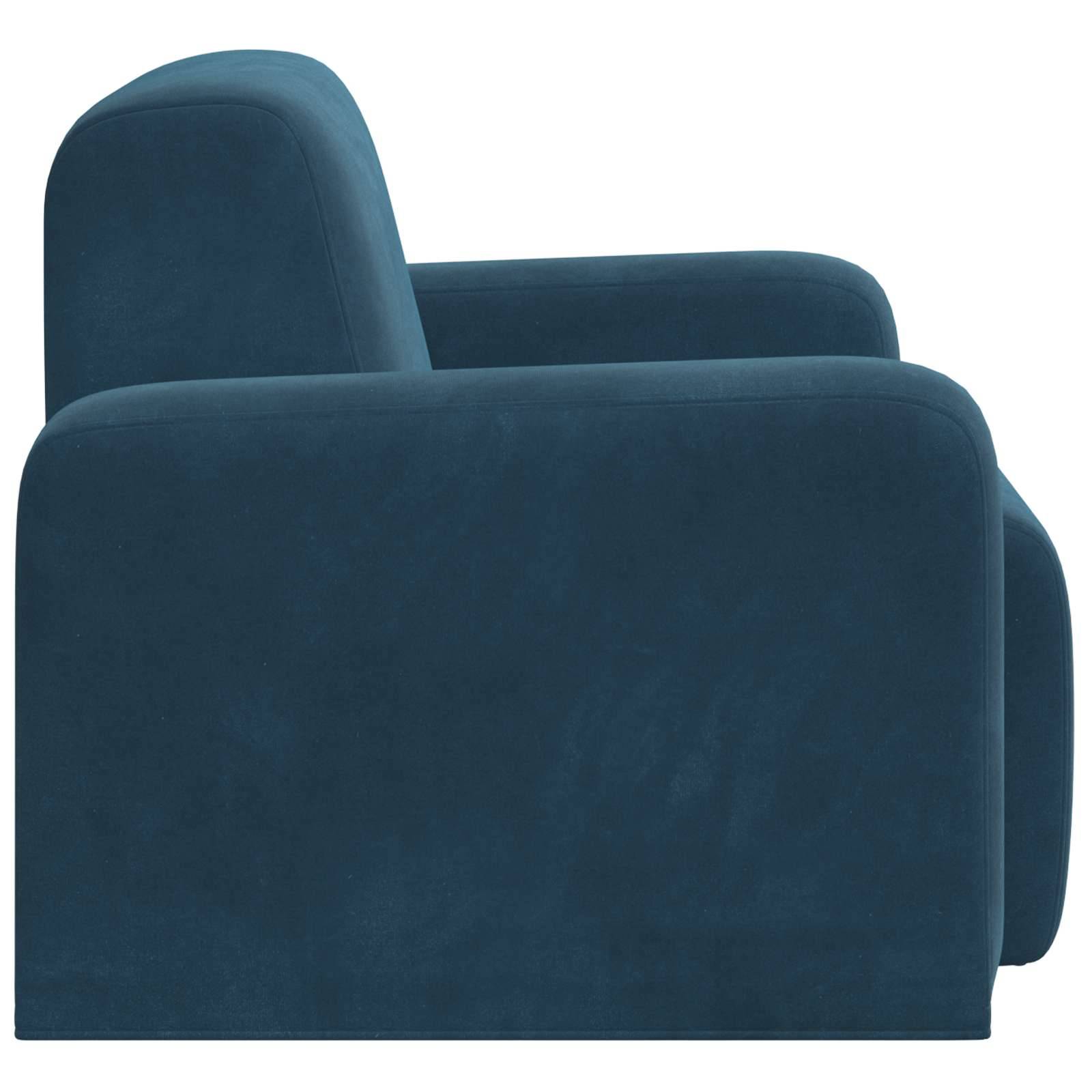 vidaXL Sessel Blau Samt (V)