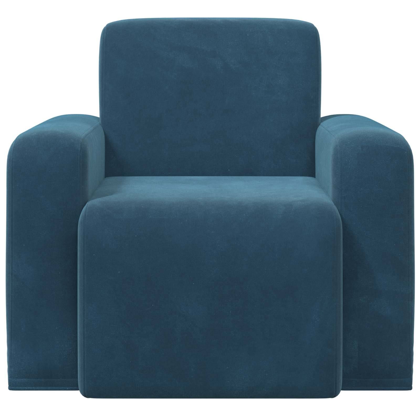 vidaXL Sessel Blau Samt (V)