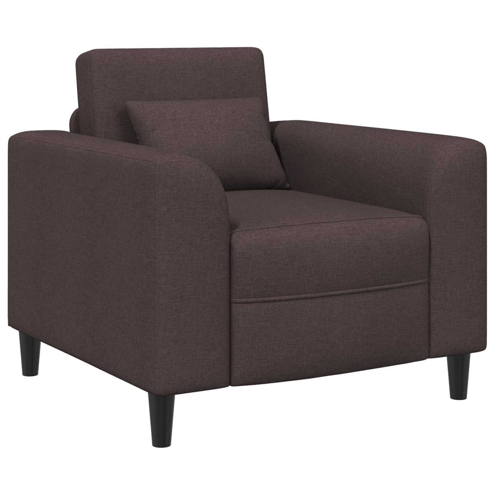 vidaXL Sessel Dunkelbraun Stoff