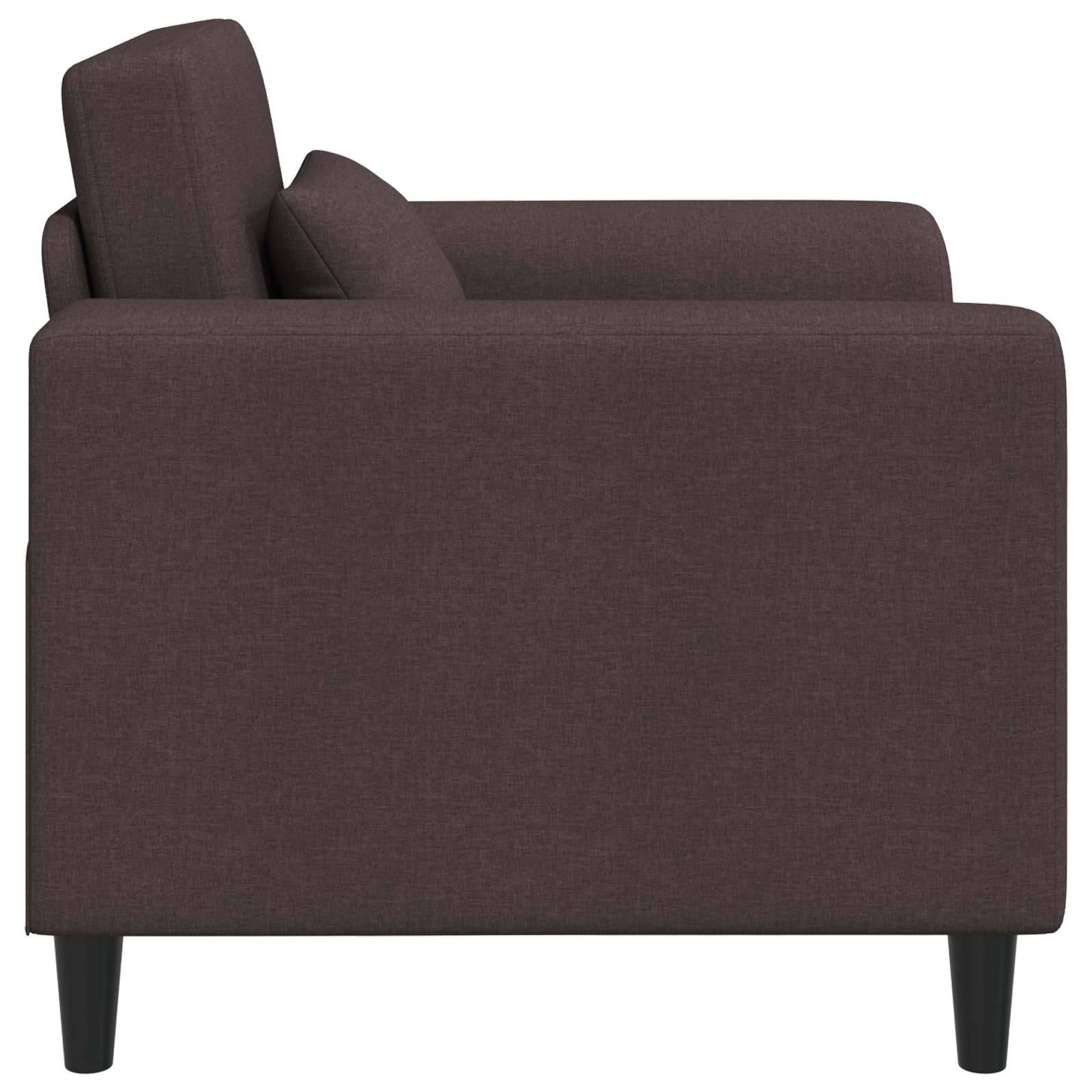 vidaXL Sessel Dunkelbraun Stoff