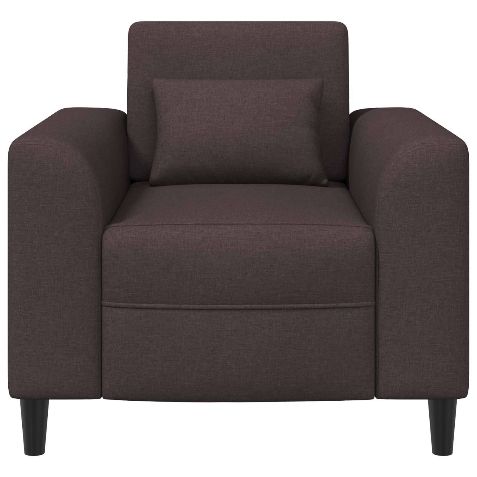 vidaXL Sessel Dunkelbraun Stoff