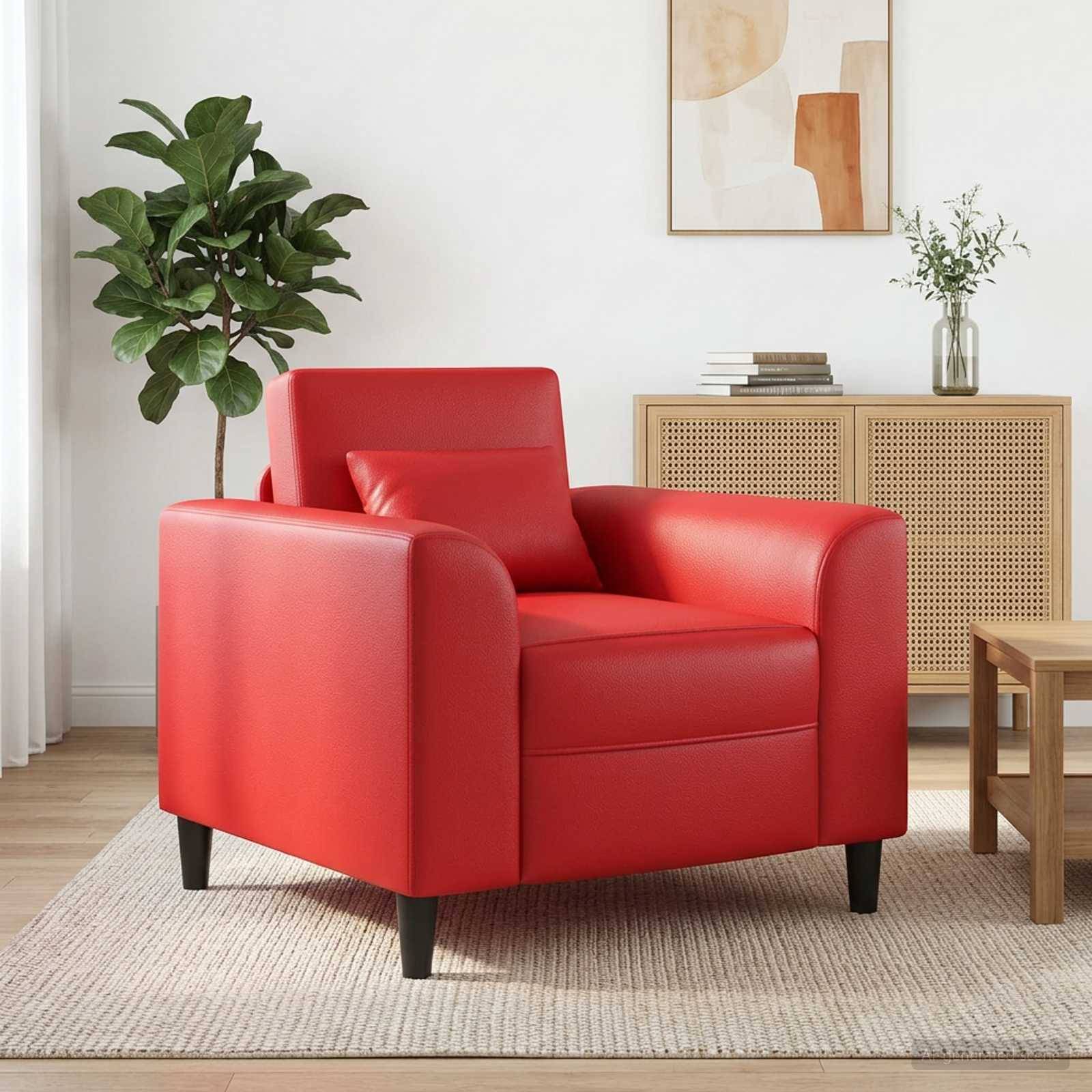 vidaXL Sessel Rot Kunstleder