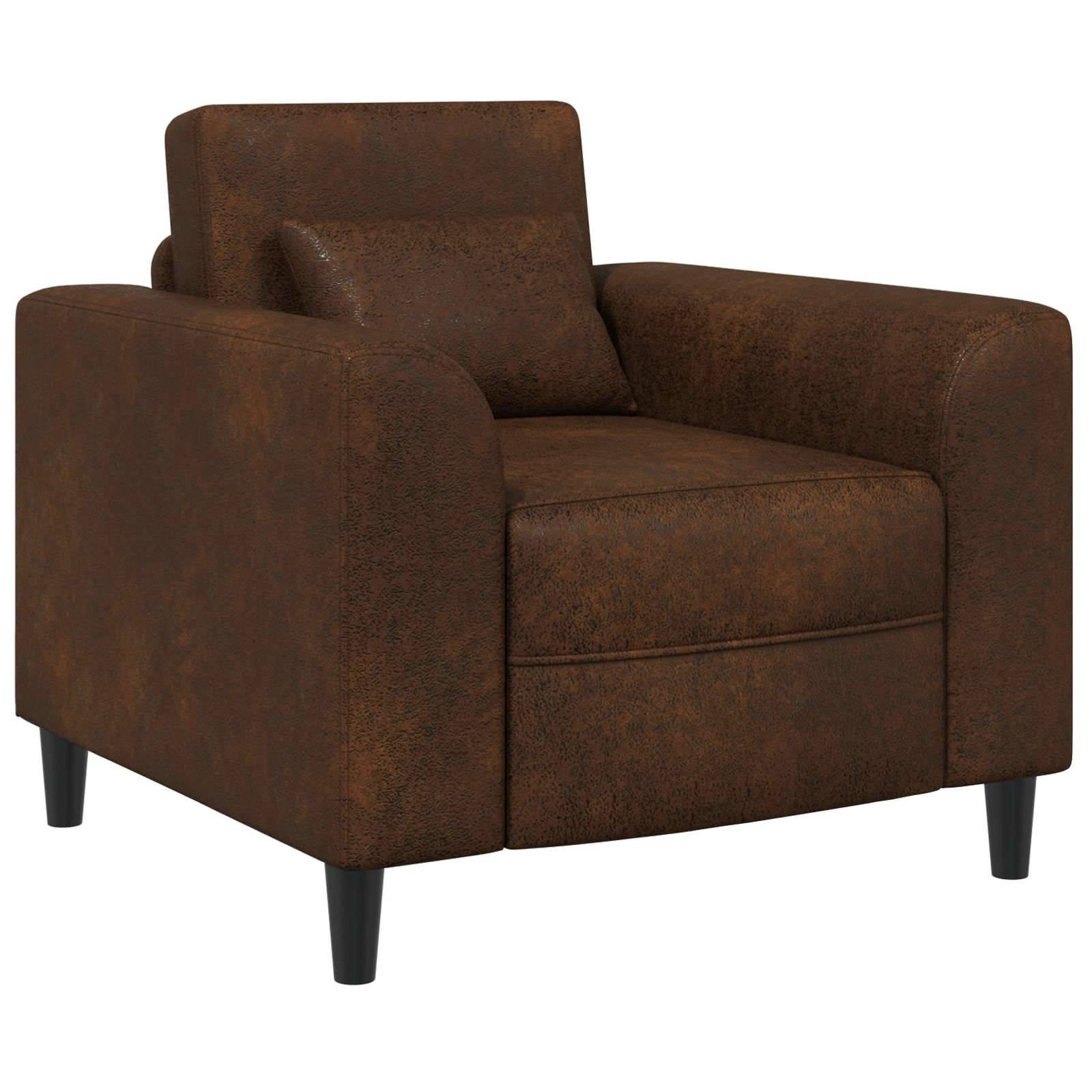 vidaXL Sessel Braun Kunstwildleder