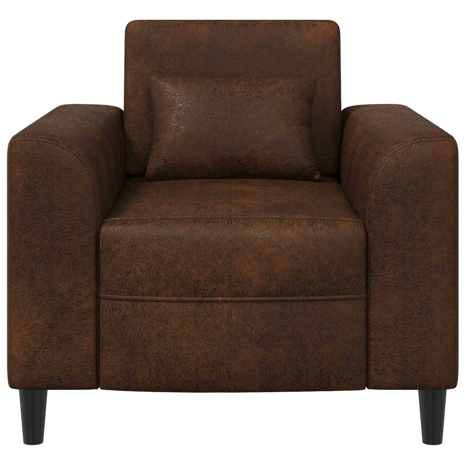 vidaXL Sessel Braun Kunstwildleder