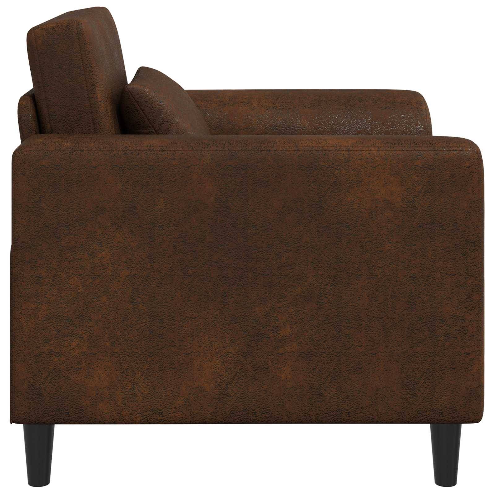 vidaXL Sessel Braun Kunstwildleder
