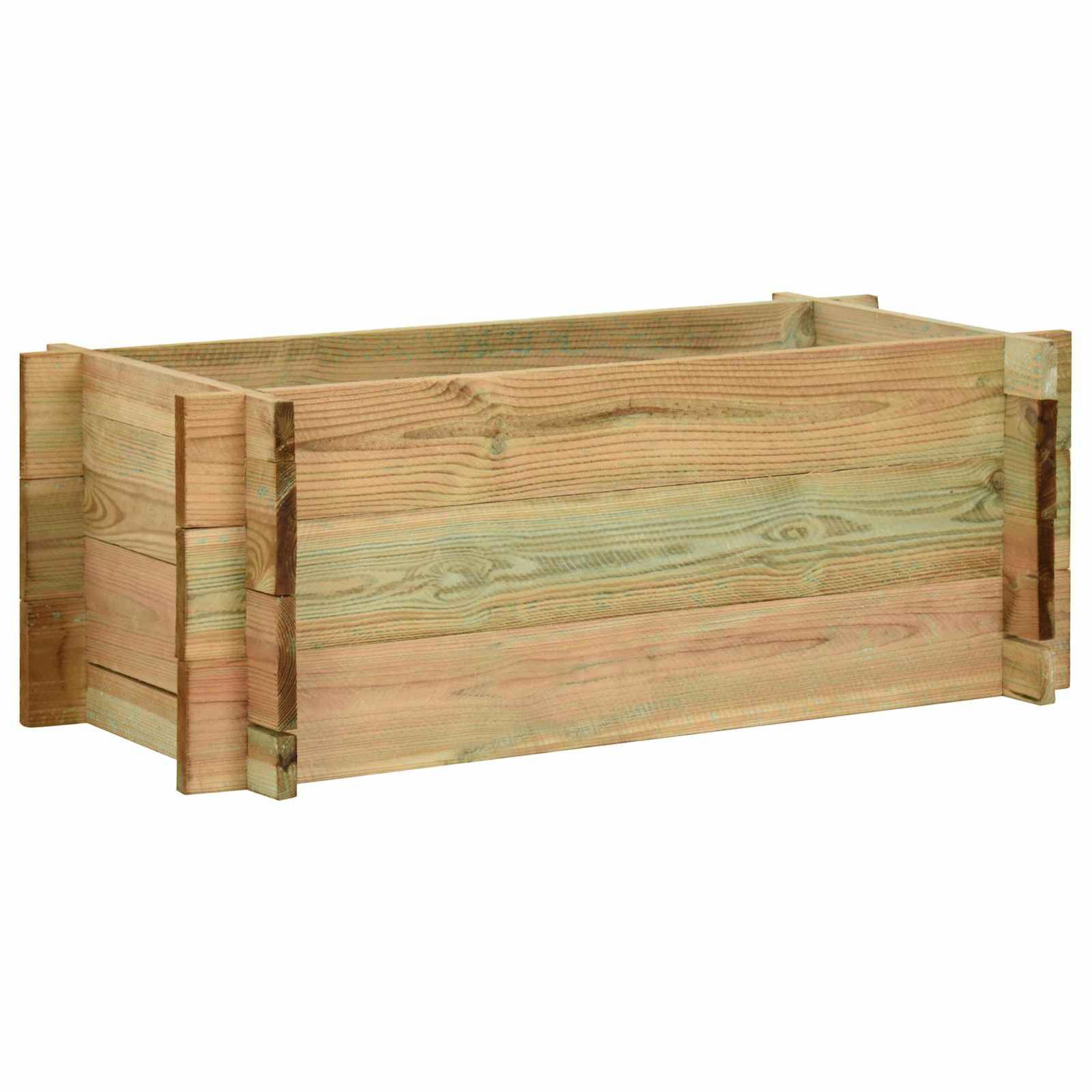 vidaXL Garten Hochbeet Grün 120 x 80 x 32 cm Massives Kiefernholz