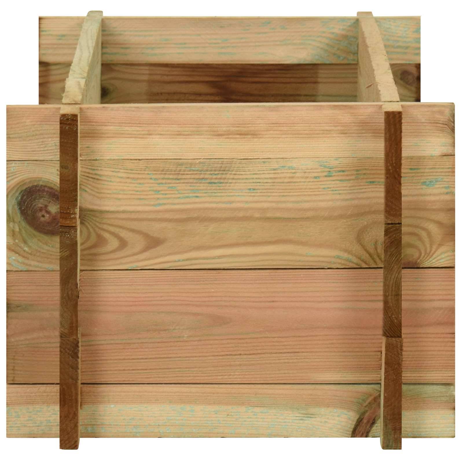 vidaXL Garten Hochbeet Grün 120 x 80 x 32 cm Massives Kiefernholz