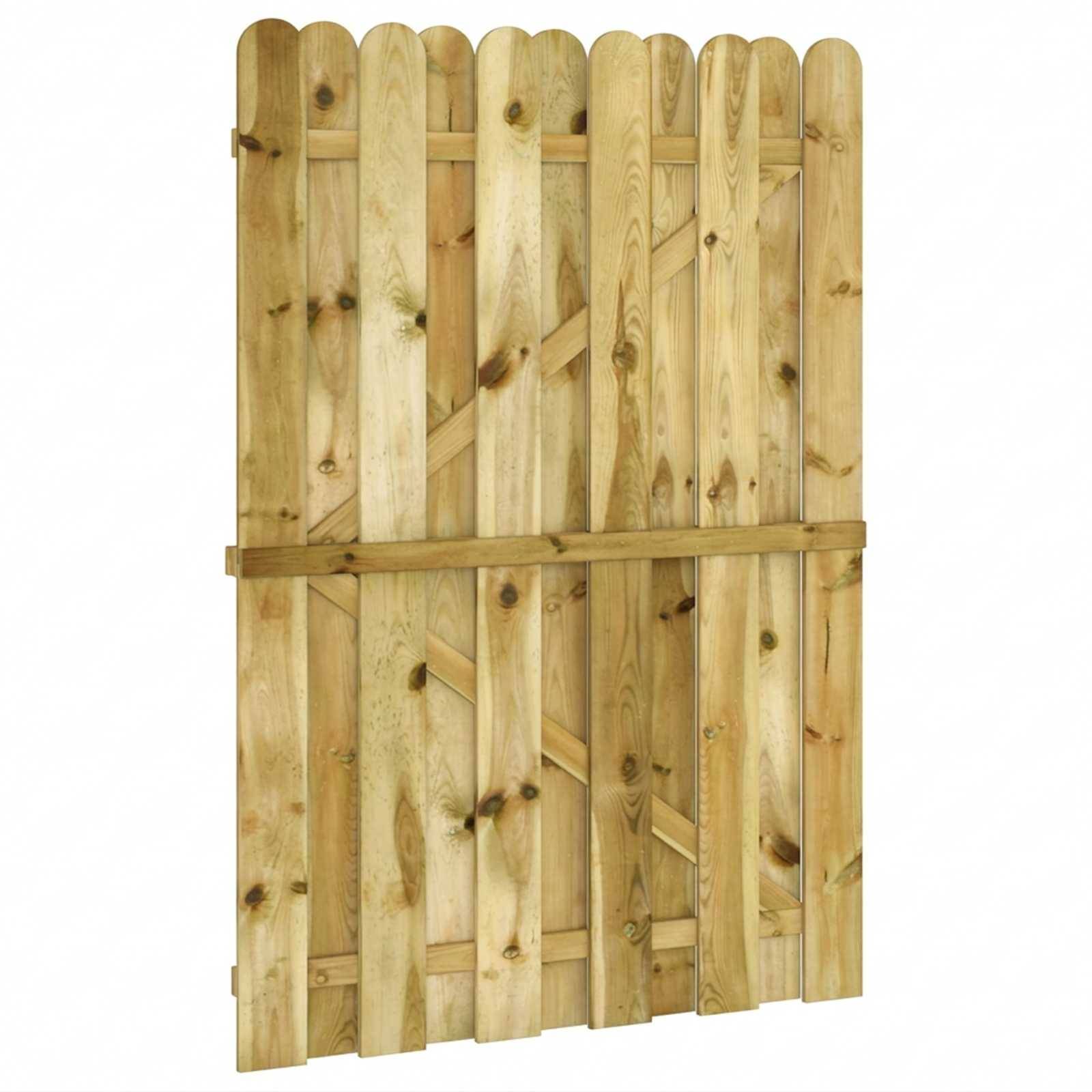 vidaXL Gartentor 100 x 150 cm Massives Kiefernholz Grün