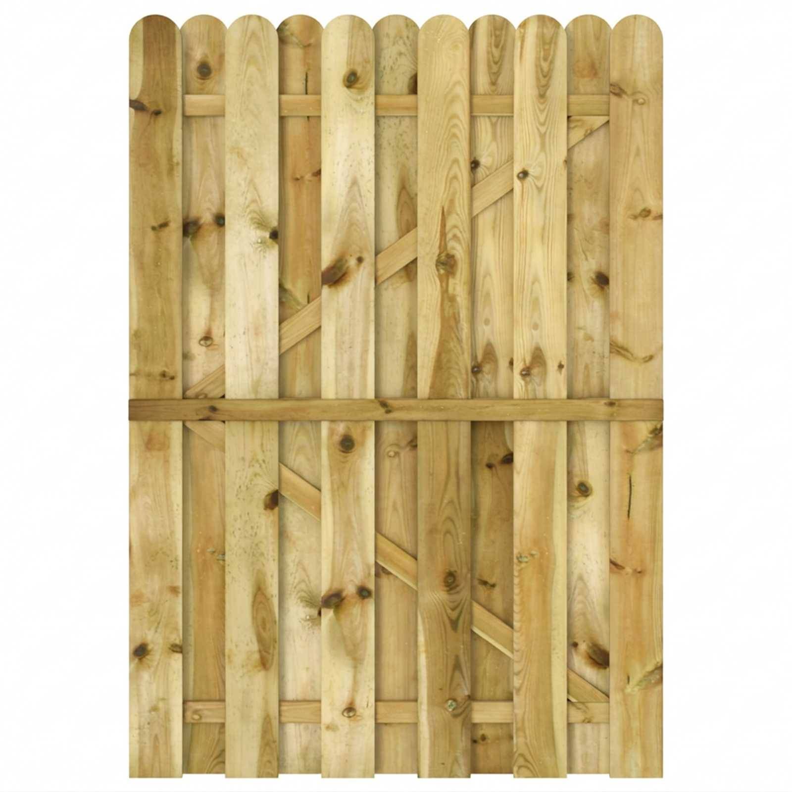 vidaXL Gartentor 100 x 150 cm Massives Kiefernholz Grün