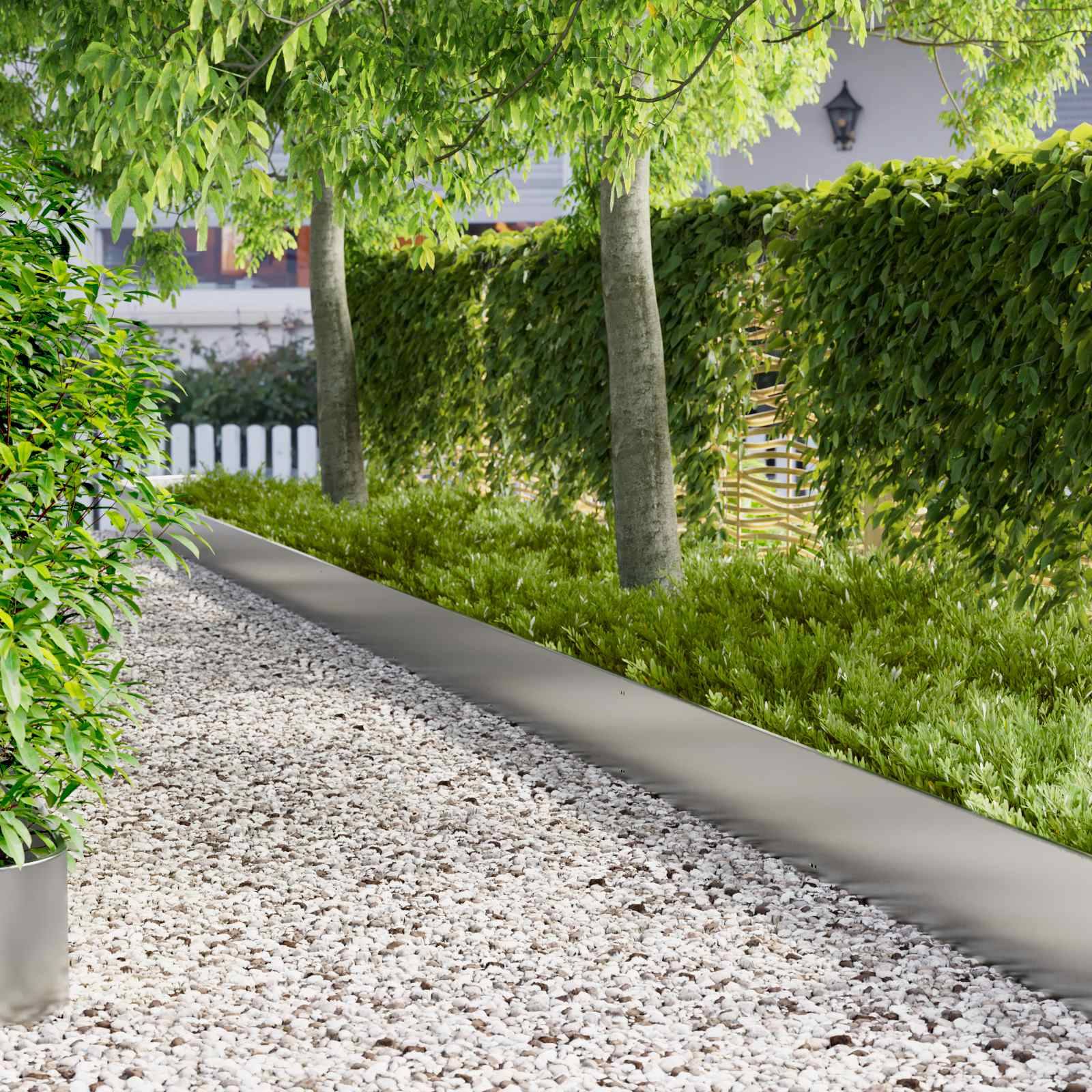 vidaXL Raseneinfassung 10 pcs 103 x 30 cm Stahl Silber